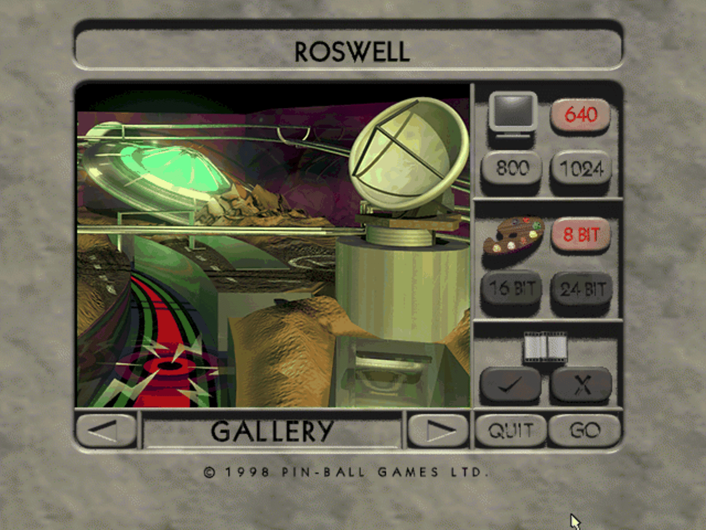 Roswell Pinball screenshot