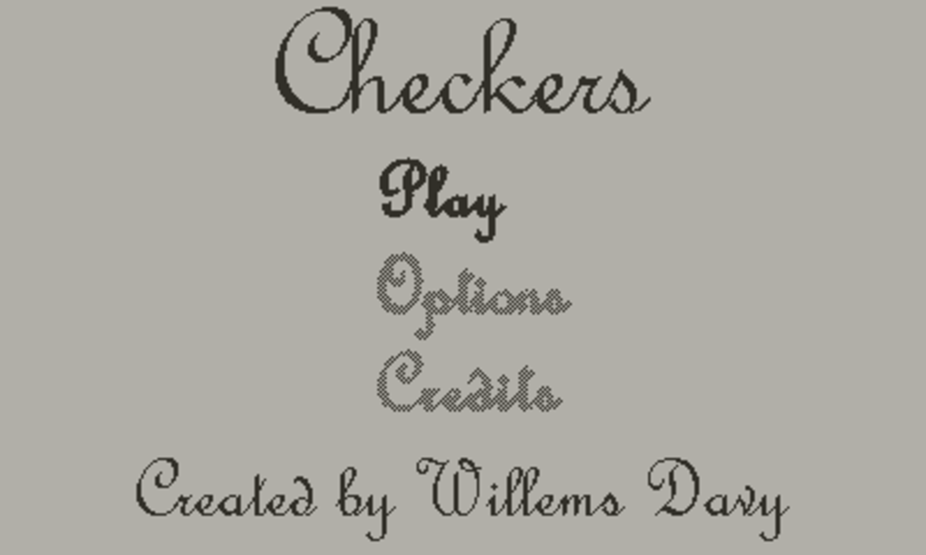 Checkers: Playdate screenshot