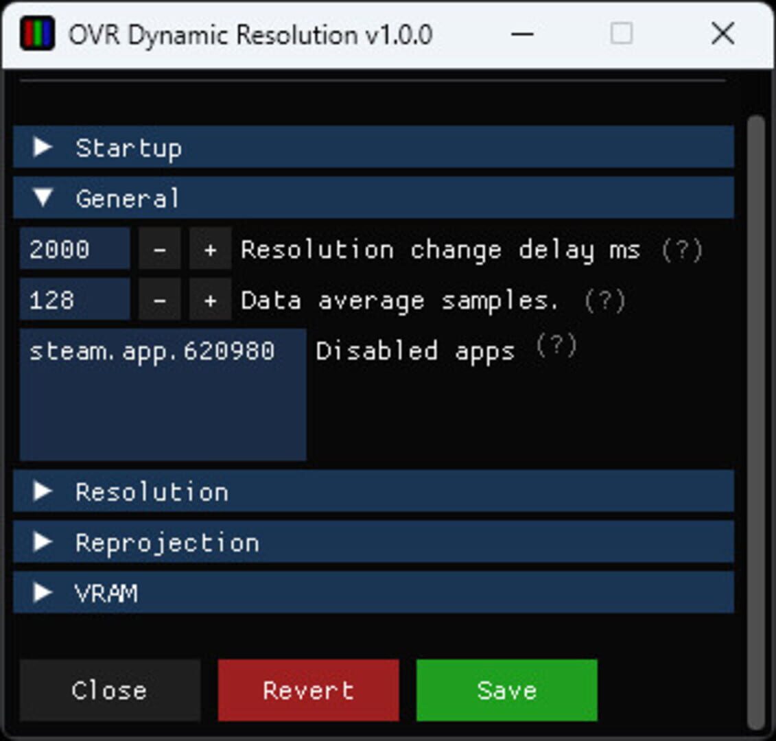 OVR Dynamic Resolution - Screenshot