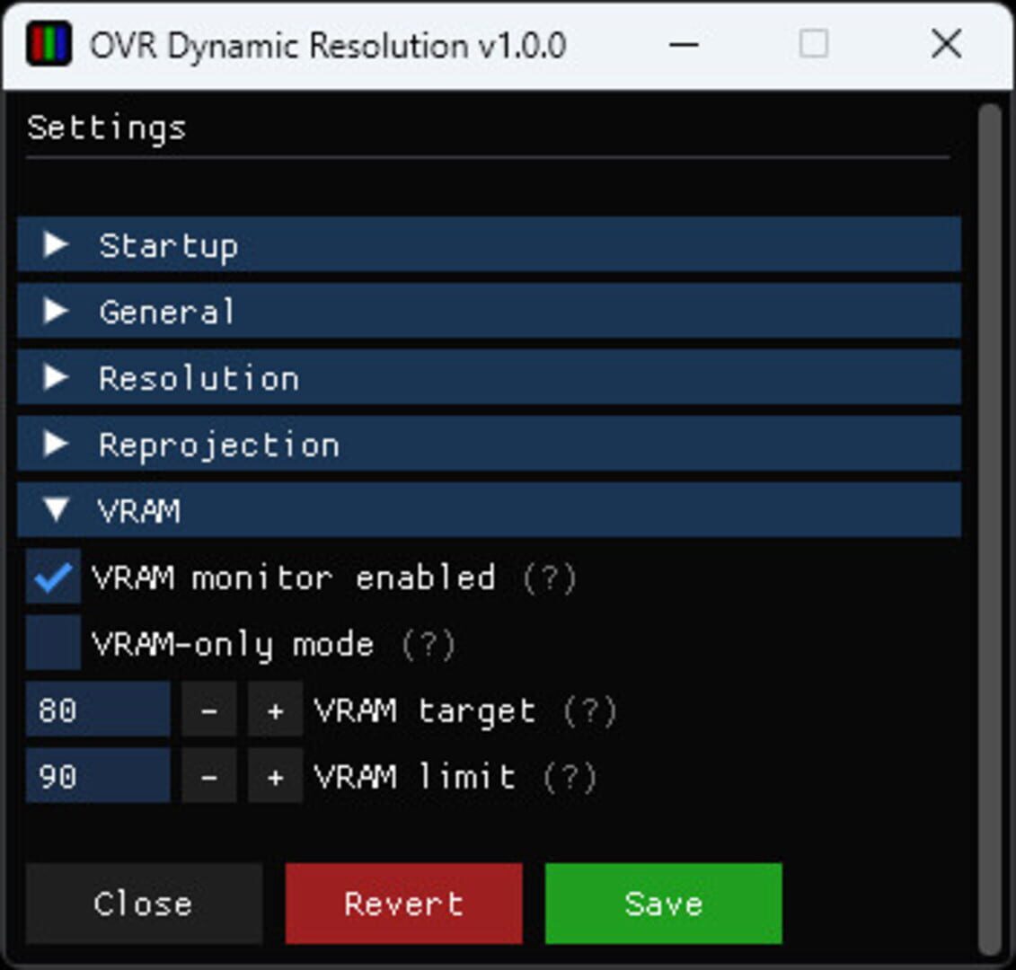 OVR Dynamic Resolution - Screenshot