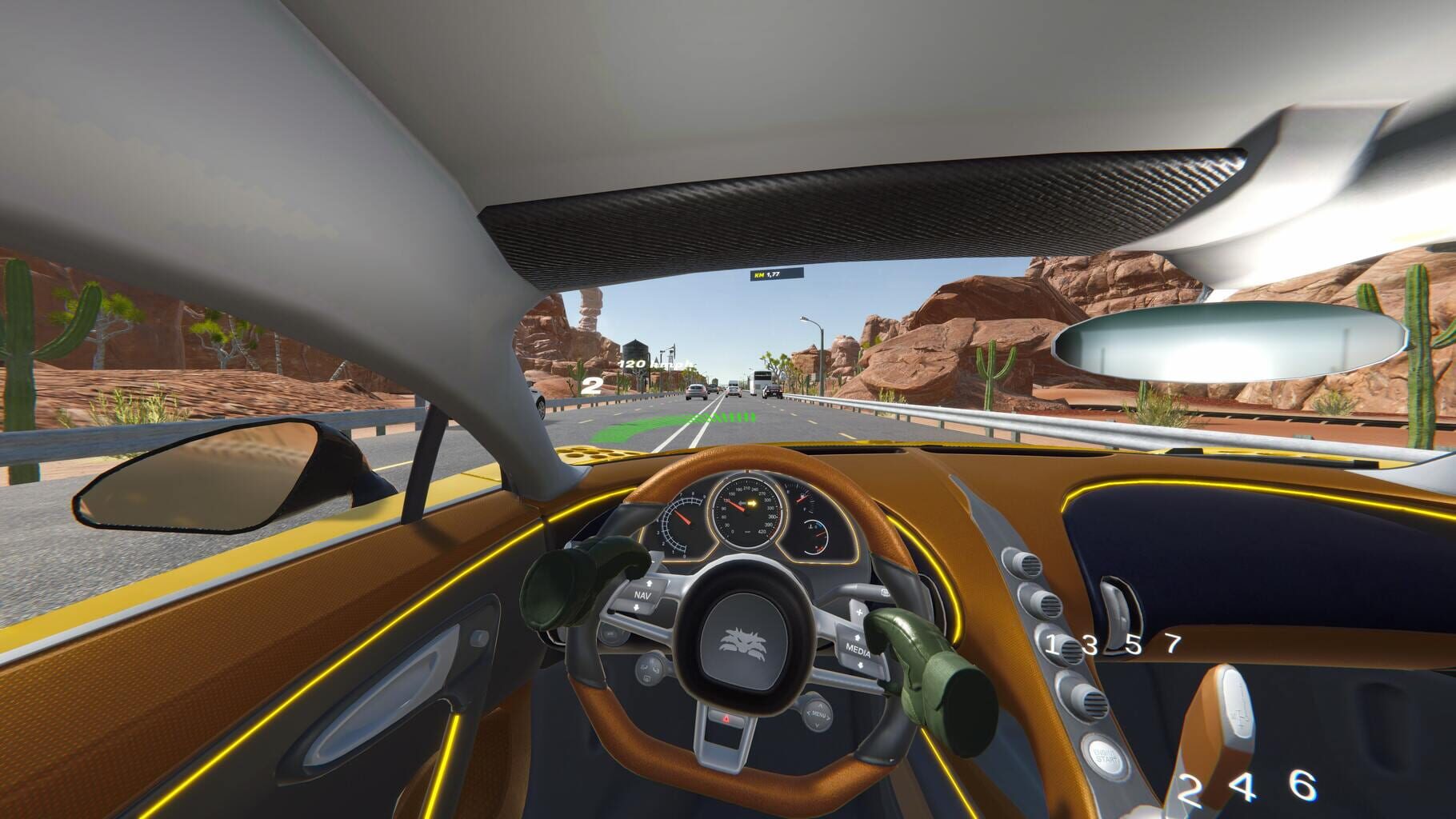 Captura de pantalla - Grand Rush VR: Highway Car Traffic Racing Simulator