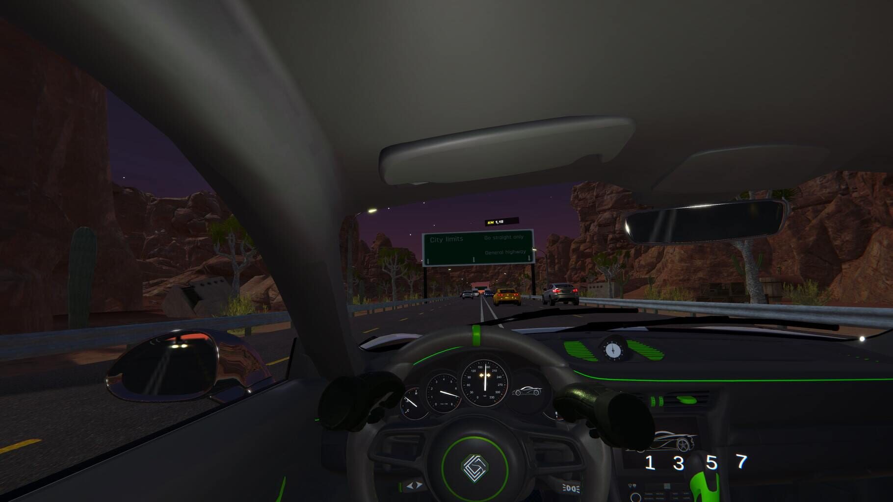 Captura de pantalla - Grand Rush VR: Highway Car Traffic Racing Simulator