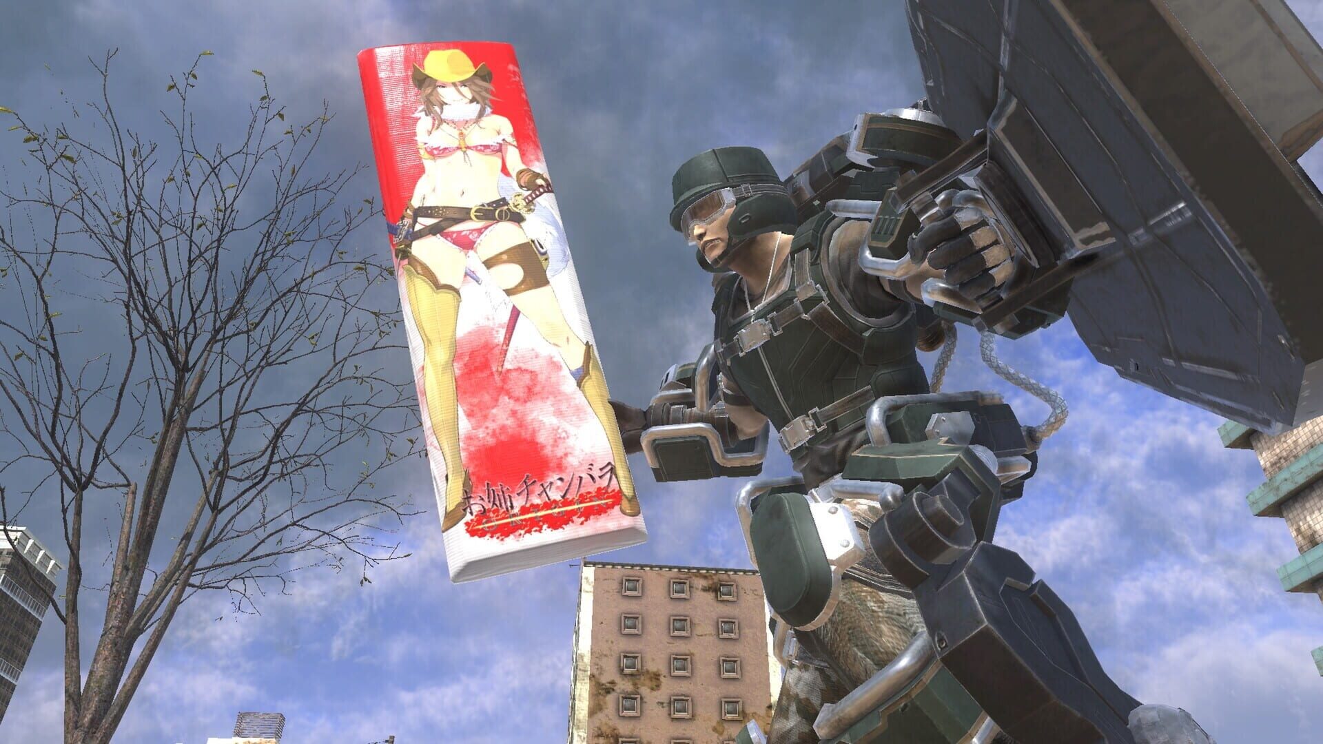 Earth Defense Force 6: Fencer Weapons - 'OneeChanbara Origin' illustrated 'Disguised Body Pillow'.