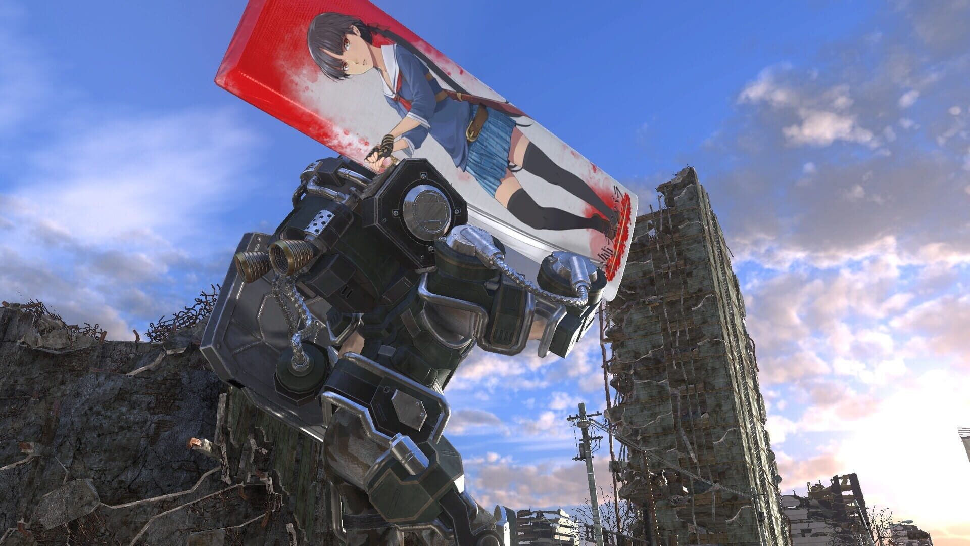 Earth Defense Force 6: Fencer Weapons - 'OneeChanbara Origin' illustrated 'Disguised Body Pillow'.