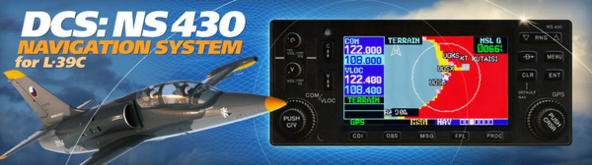 DCS World: NS 430 Navigation System for L-39С Cockpit