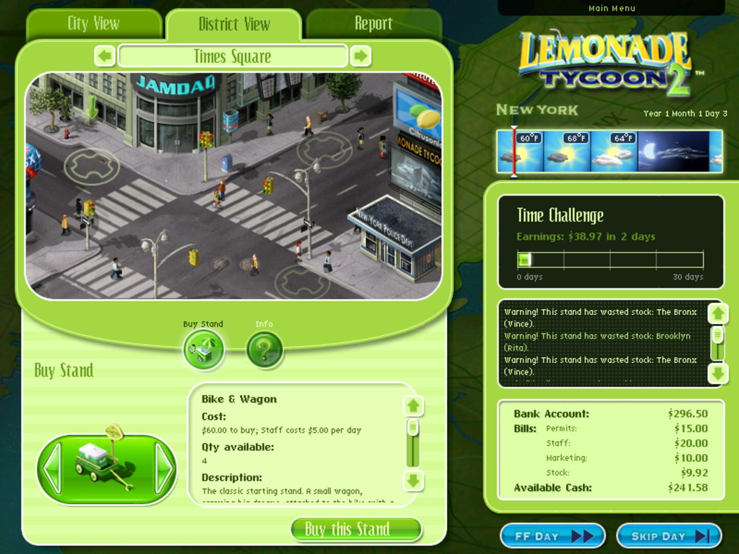 Lemonade Tycoon 2: New York Edition