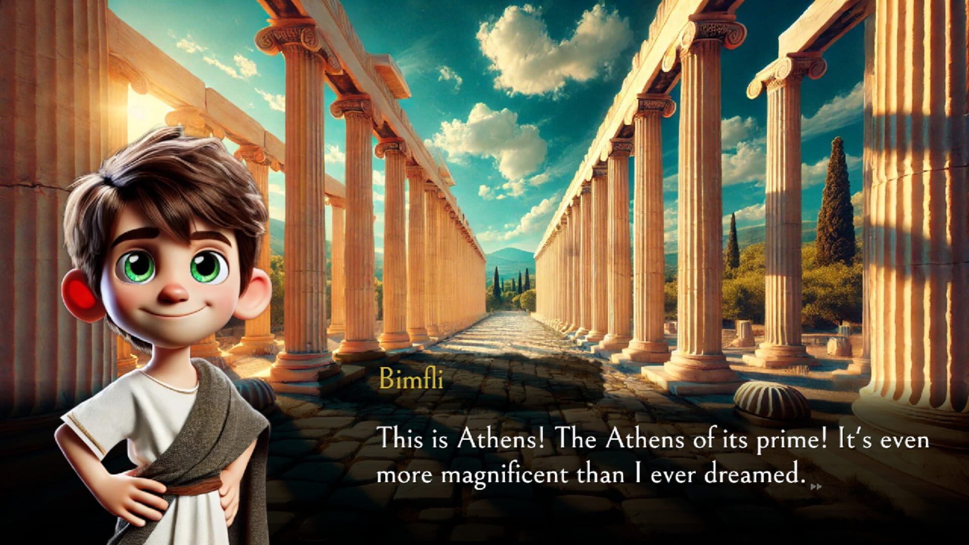 Bimfli and His Travels In Time: Greece
