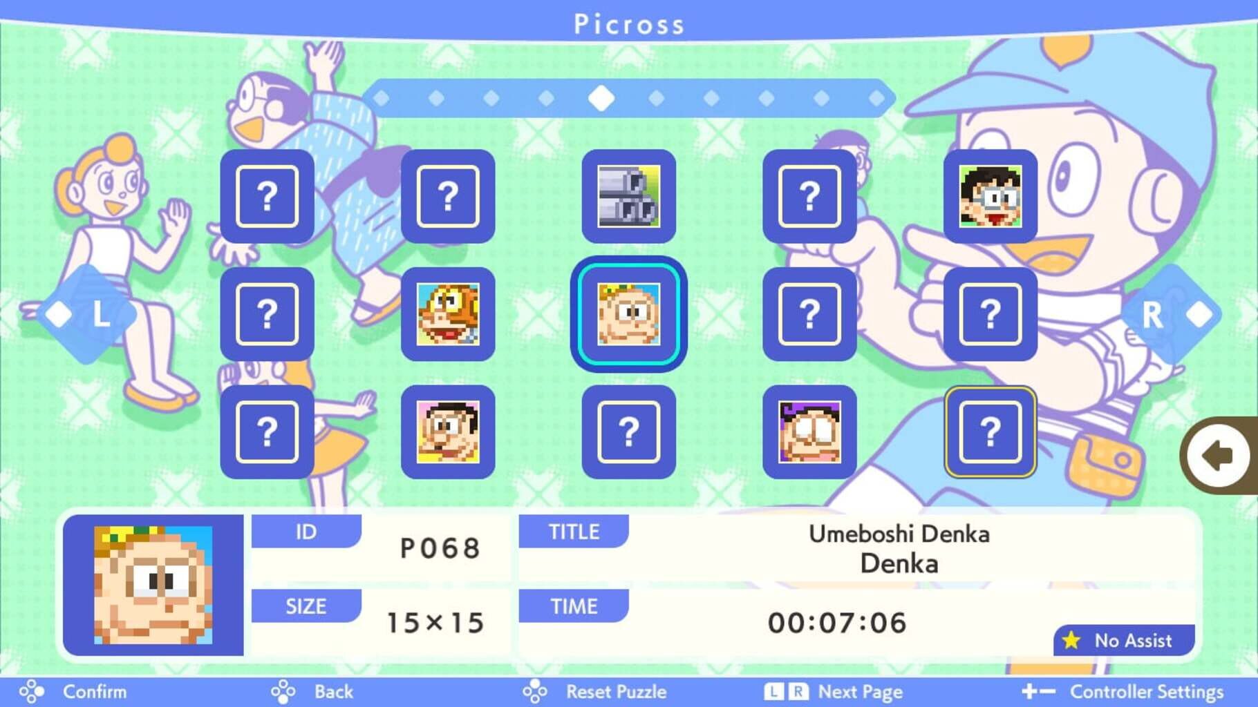 Picross S Doraemon & F Characters Edition screenshot