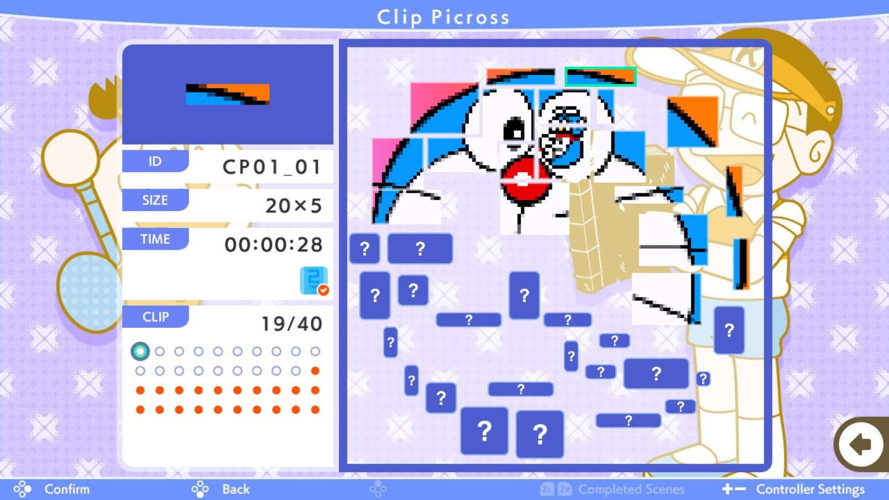 Picross S Doraemon & F Characters Edition screenshot