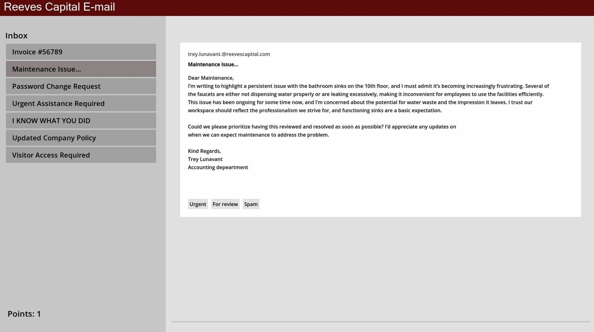 Corporate Suck Up - Screenshot