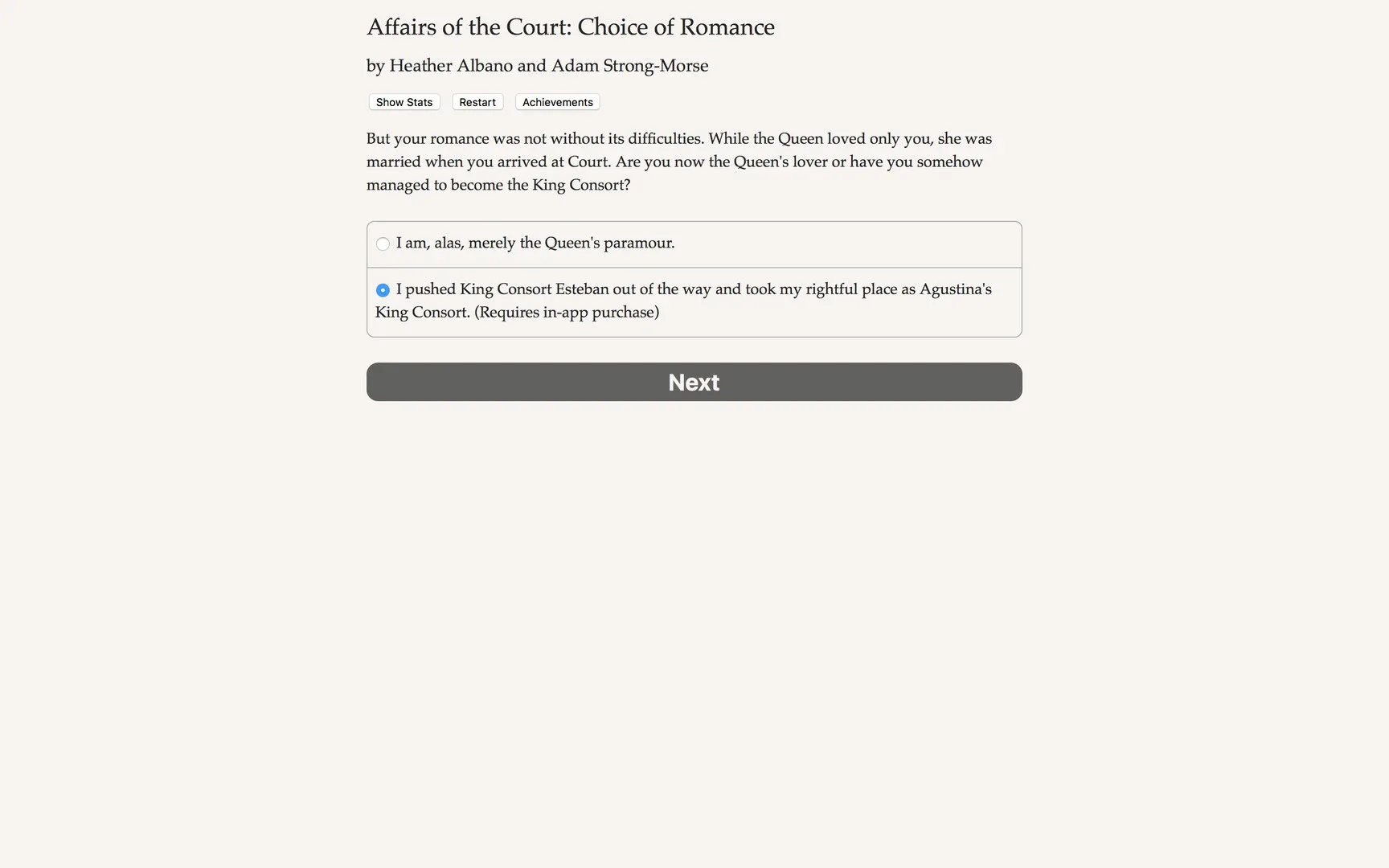 Affairs of the Court: Choice of Romance - Play as the Consort