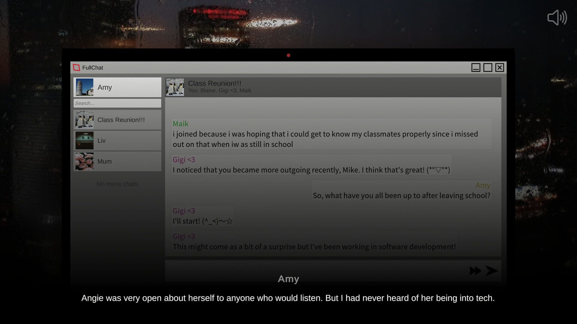 Class Reunion Chat Room