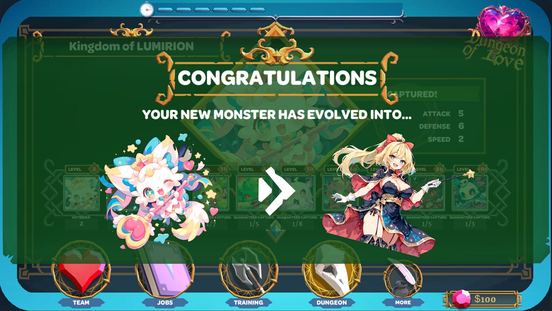Dungeon of Love: Catch Monsters - Screenshot
