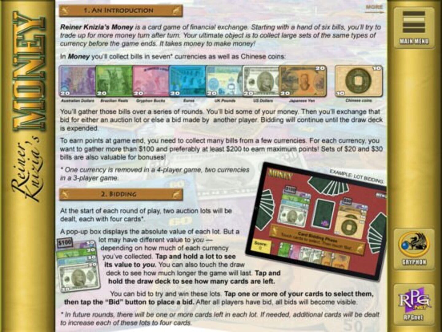 Reiner Knizia's Money - Screenshot