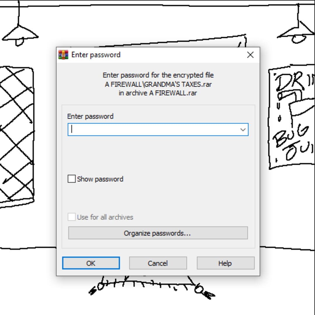Computer bugs stole my grandmas tax files and I gotta go get them back in cyberspace - Screenshot