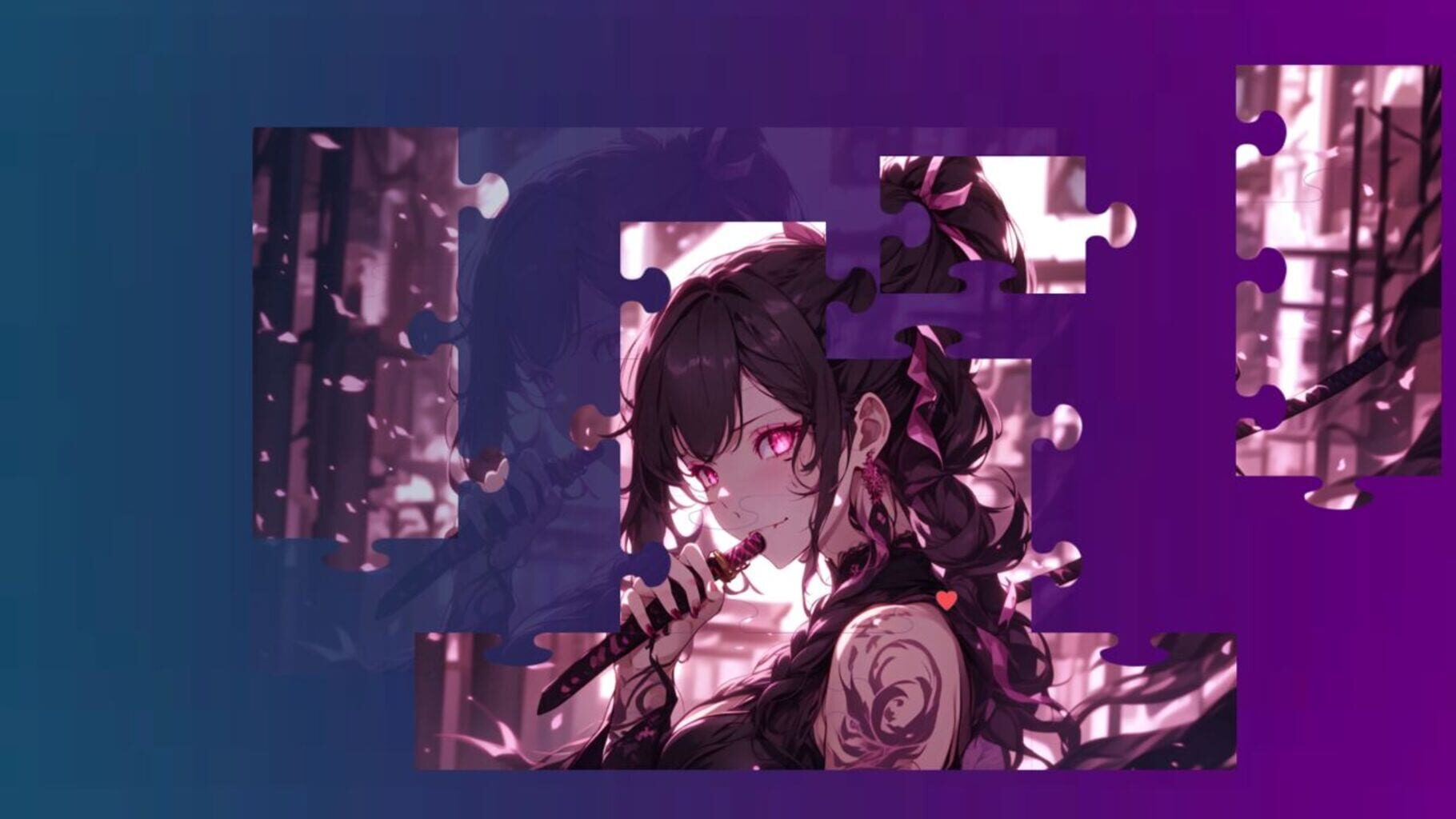 Beautiful Anime Puzzles: Rainy Days screenshot