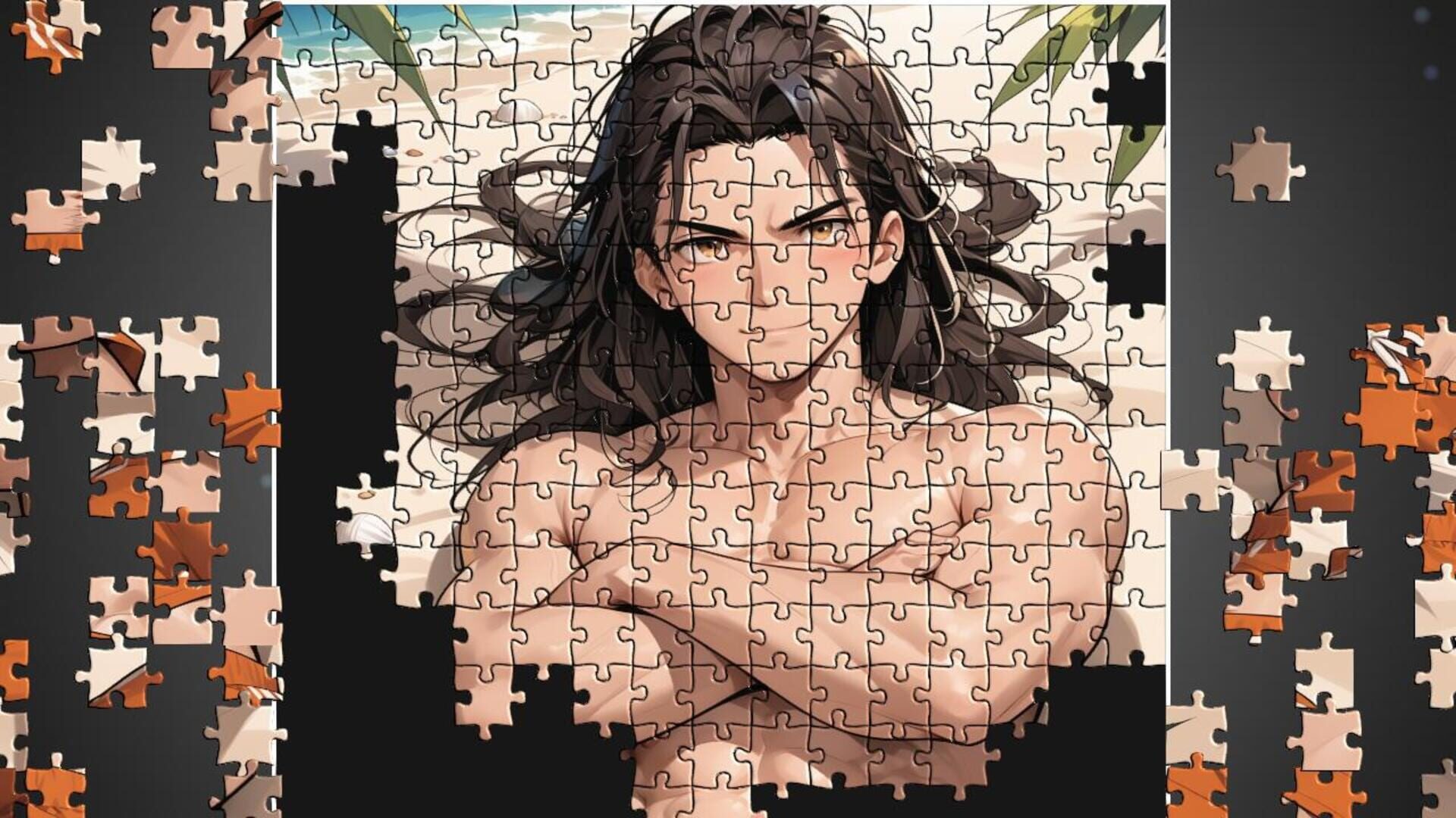 Hentai Puzzle: Muscular Guys - Screenshot