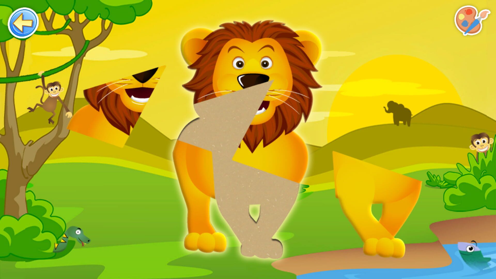 Puzzles & Colors: Games for Kids - Savanna Animals - Screenshot