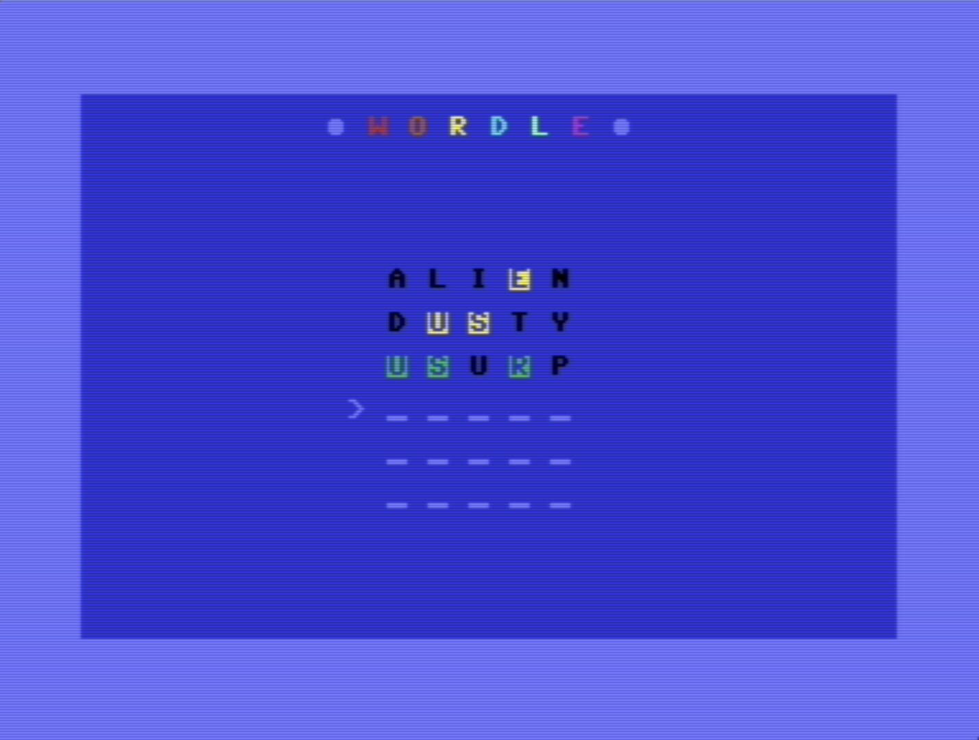 Wordle for Commodore 64