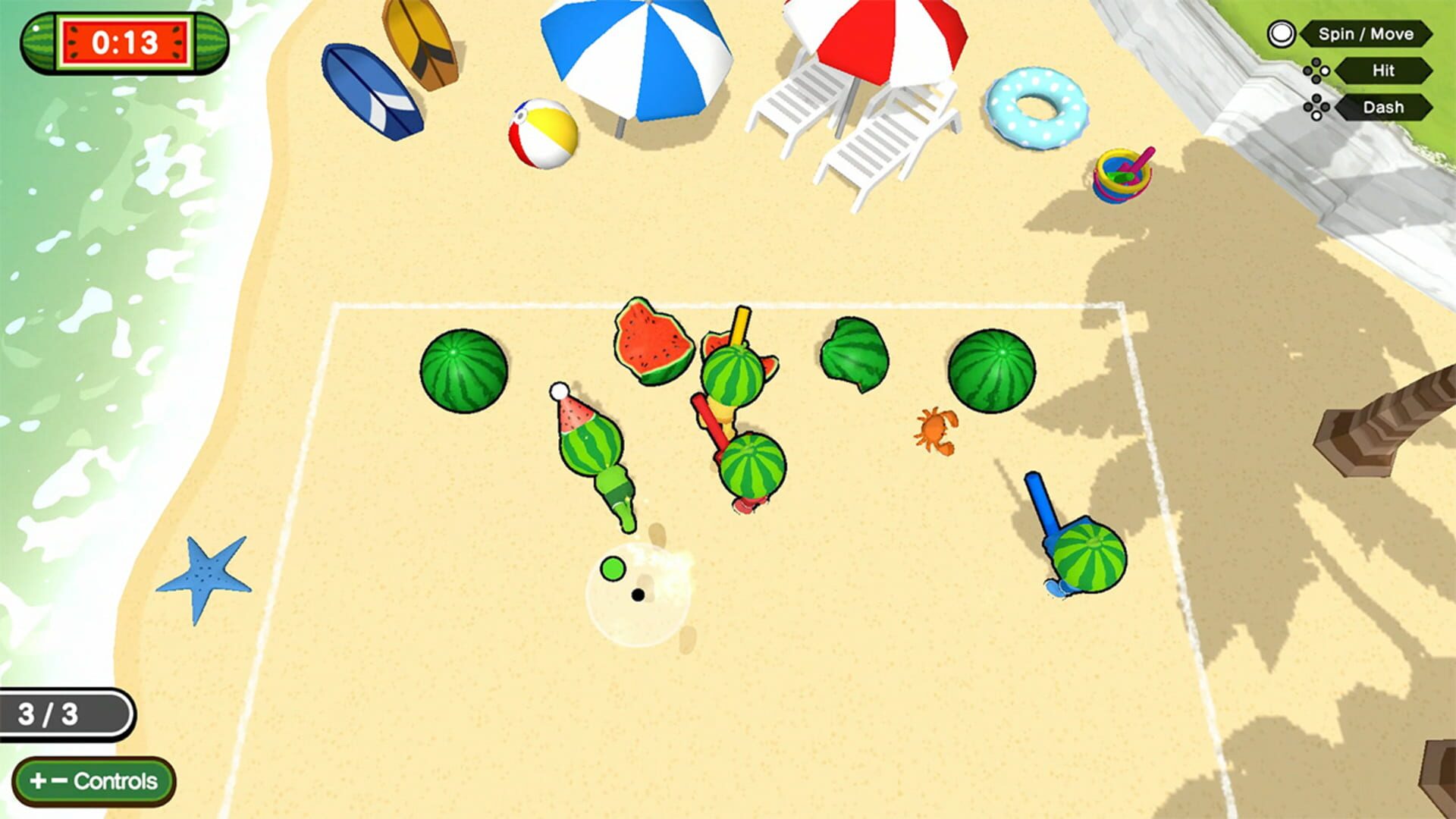 Hit! Spin! Watermelon Party screenshot