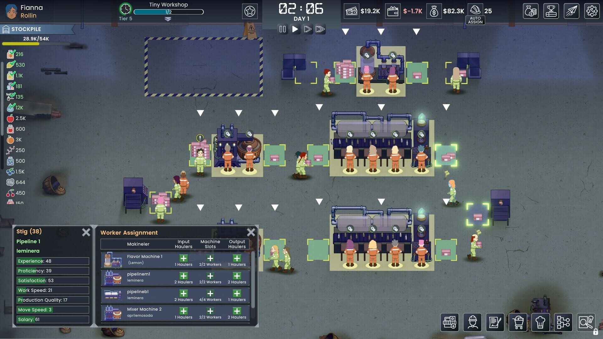 Fizz Flow: Factory Management