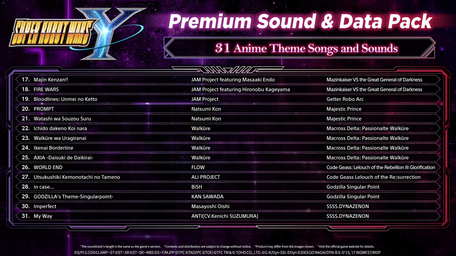 Super Robot Wars Y: Premium Sound & Data Pack screenshot