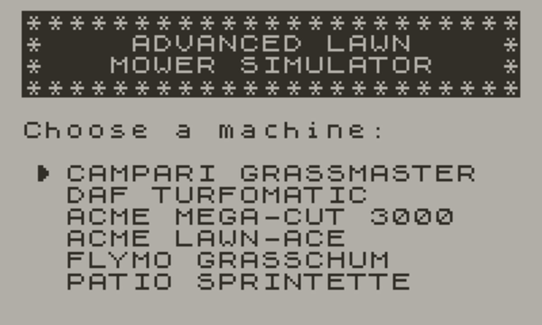 Advanced Lawnmower Simulator