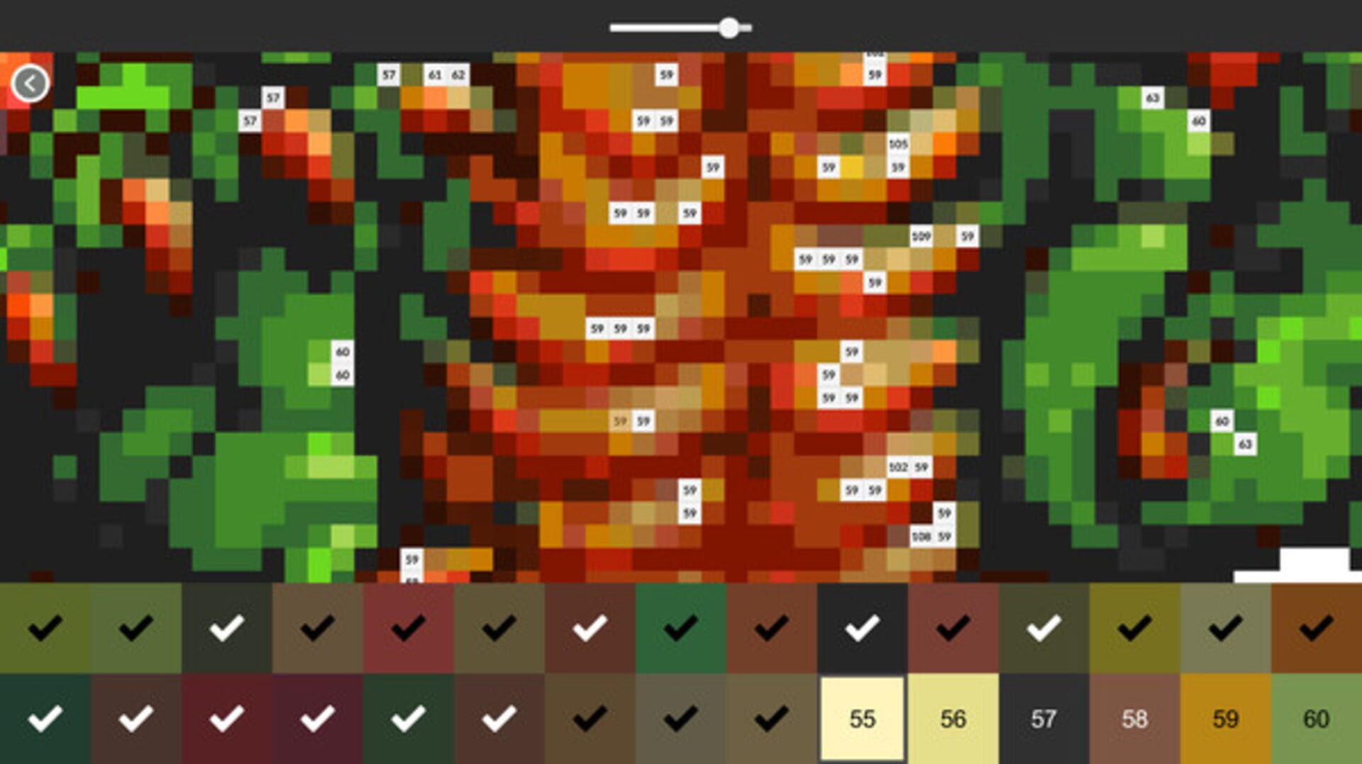 Retro-Pixel Color Palette: Color by Number