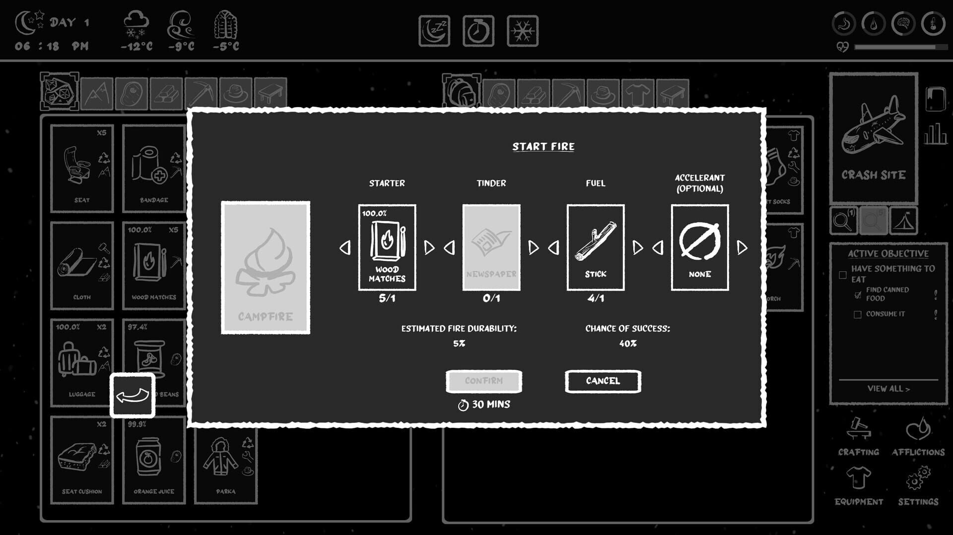 Don't Freeze: A Winter Card Survival