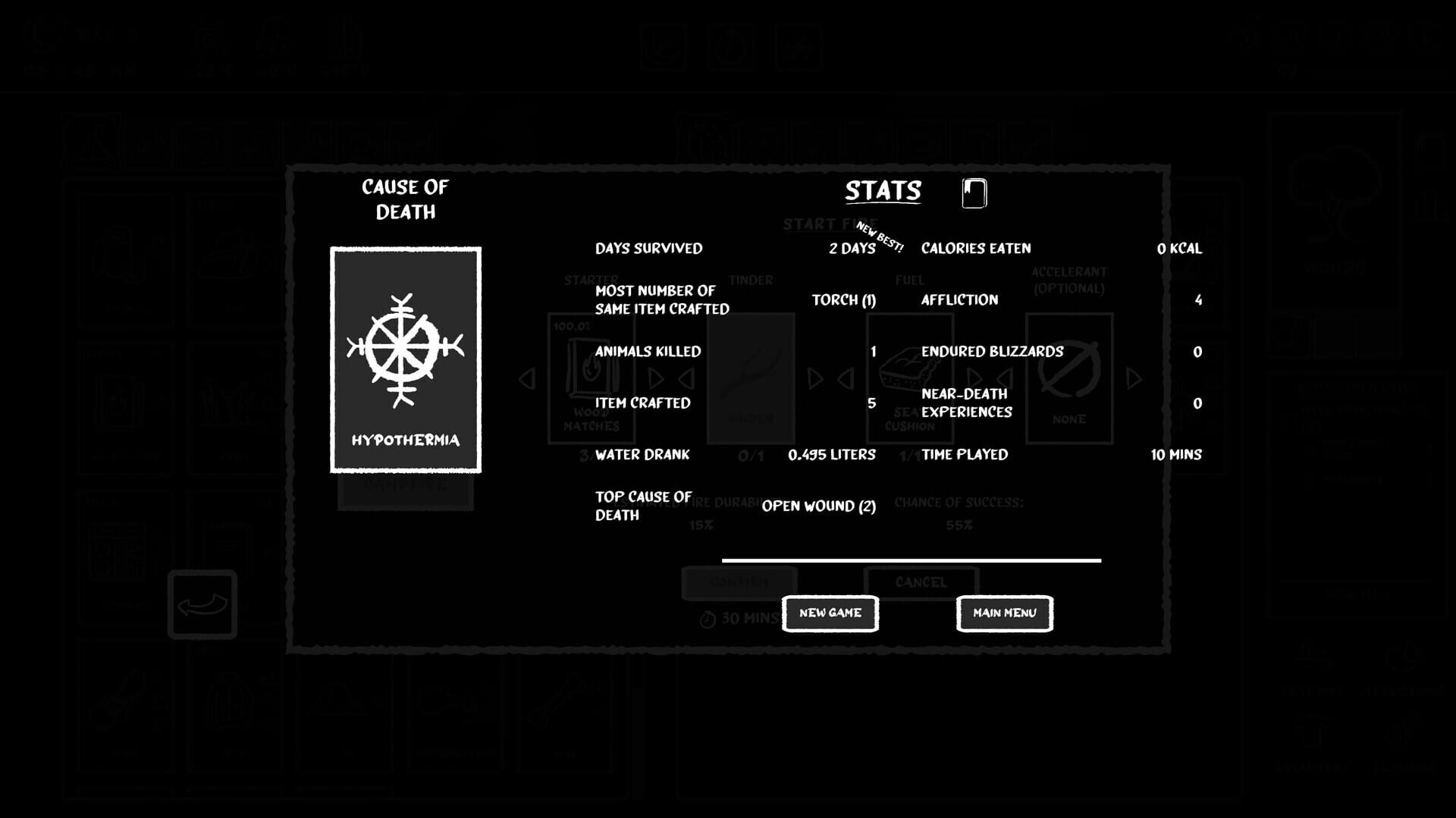 Don't Freeze: A Winter Card Survival