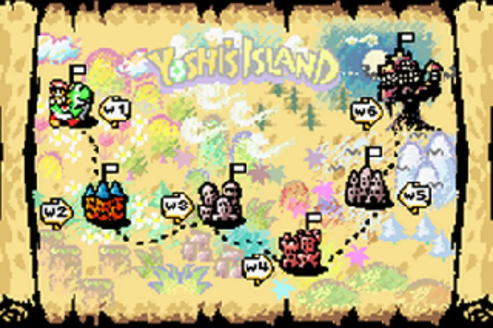 Captura de pantalla - Yoshi's Island: Super Mario Advance 3