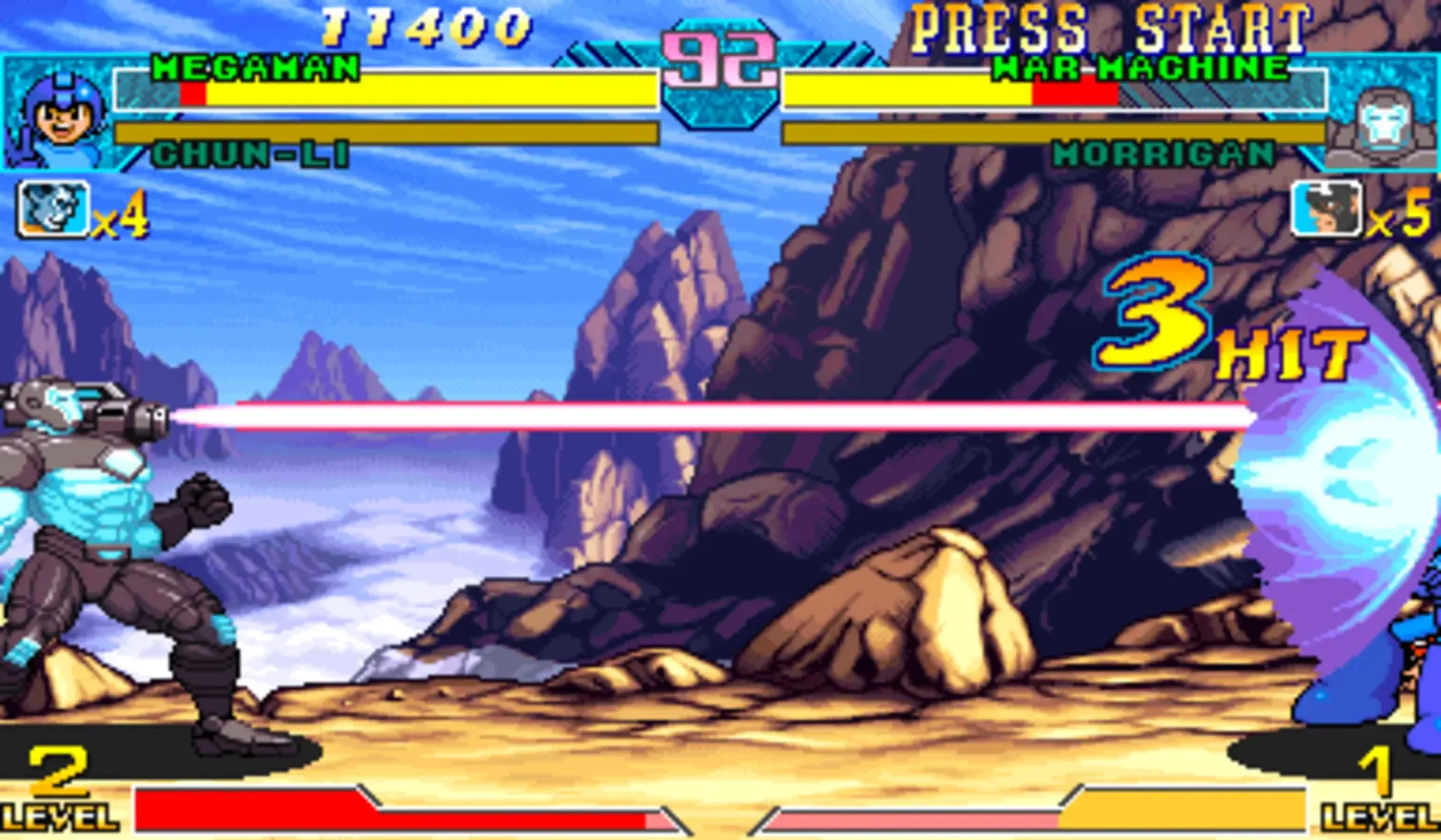 Captura de pantalla - Marvel vs. Capcom: Clash of Super Heroes