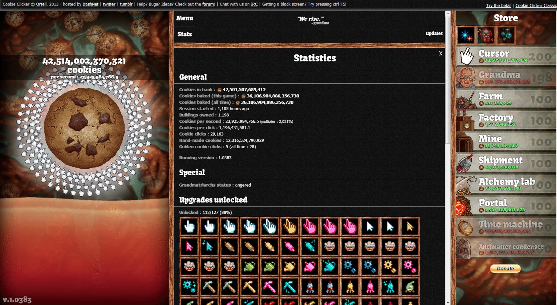 Cookie Clicker screenshot