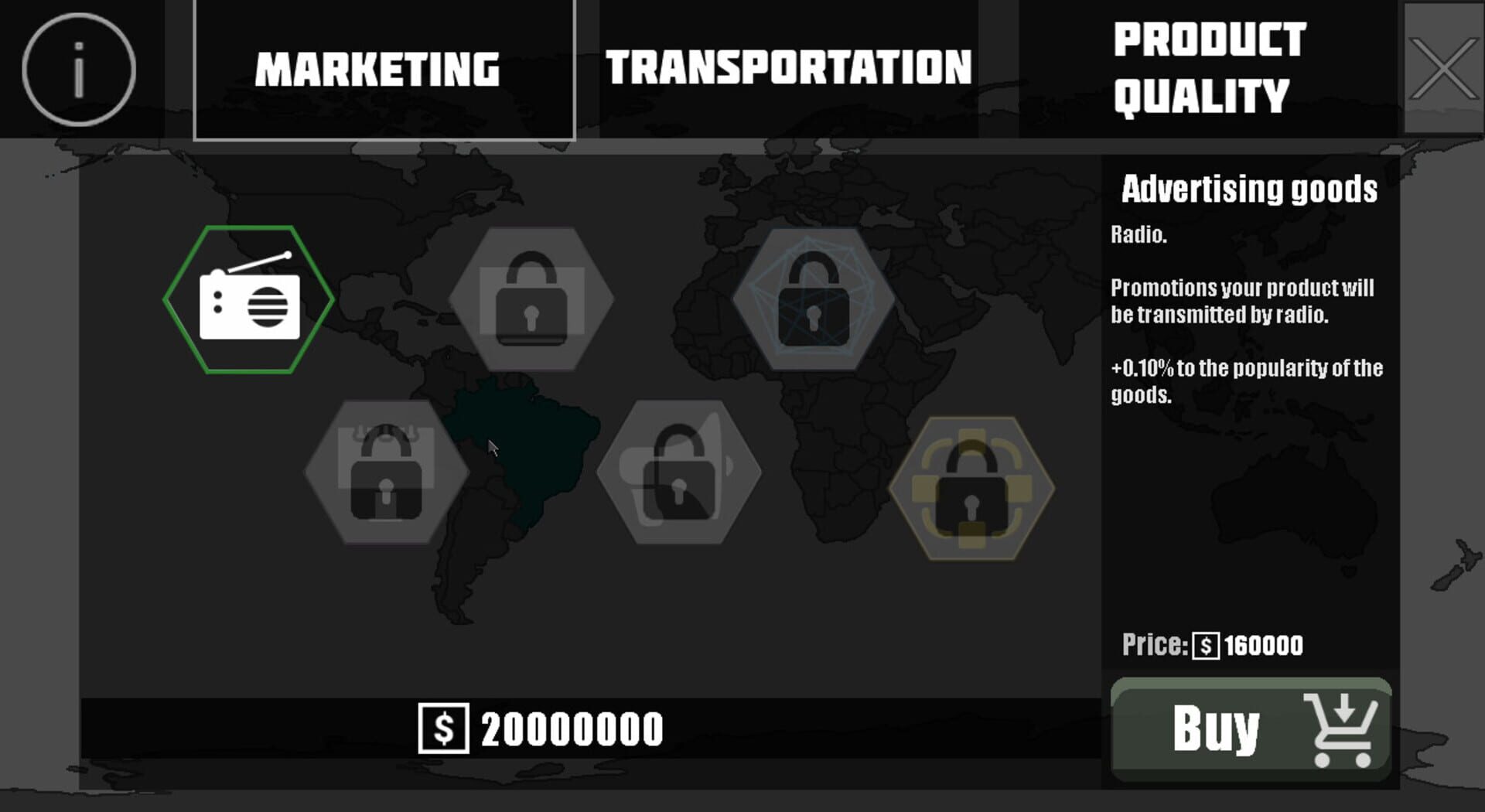 Export Simulator - Screenshot