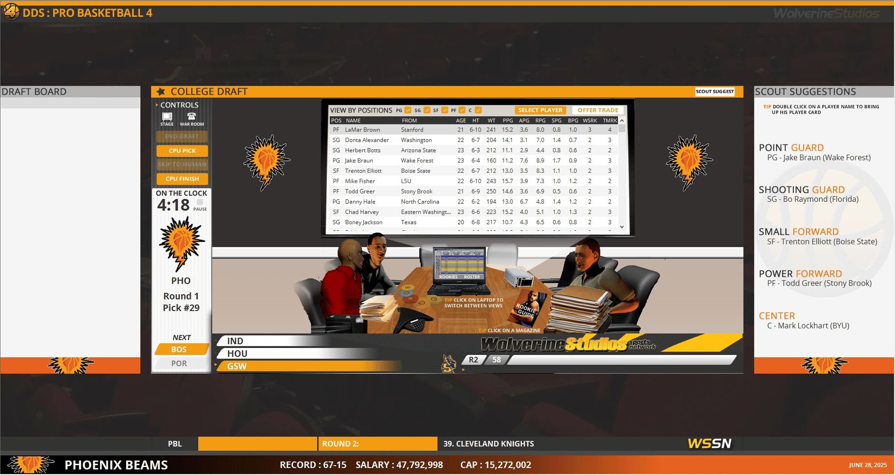 Draft Day Sports Pro Basketball 4 screenshot