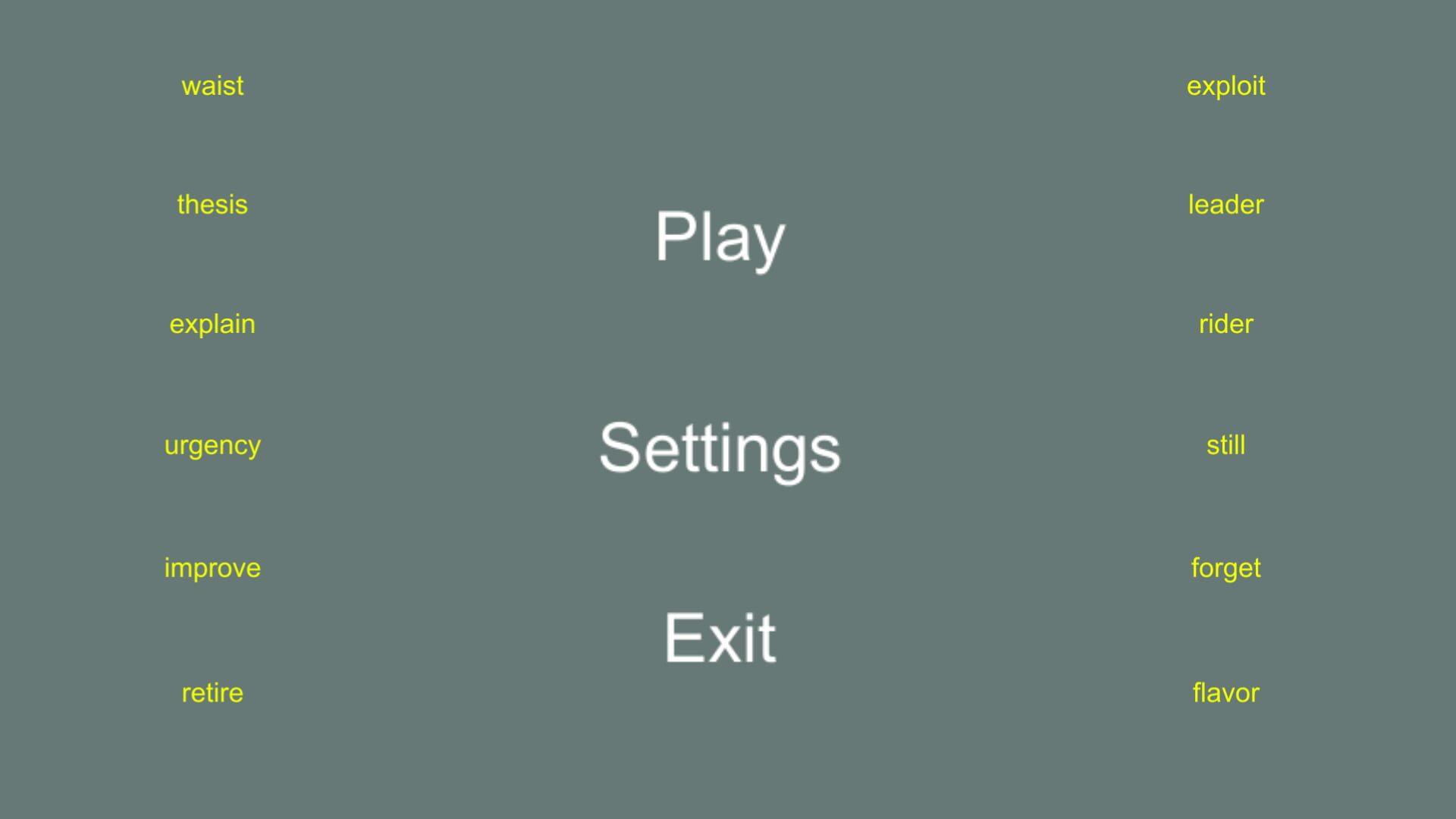 Word Typing Game - Screenshot