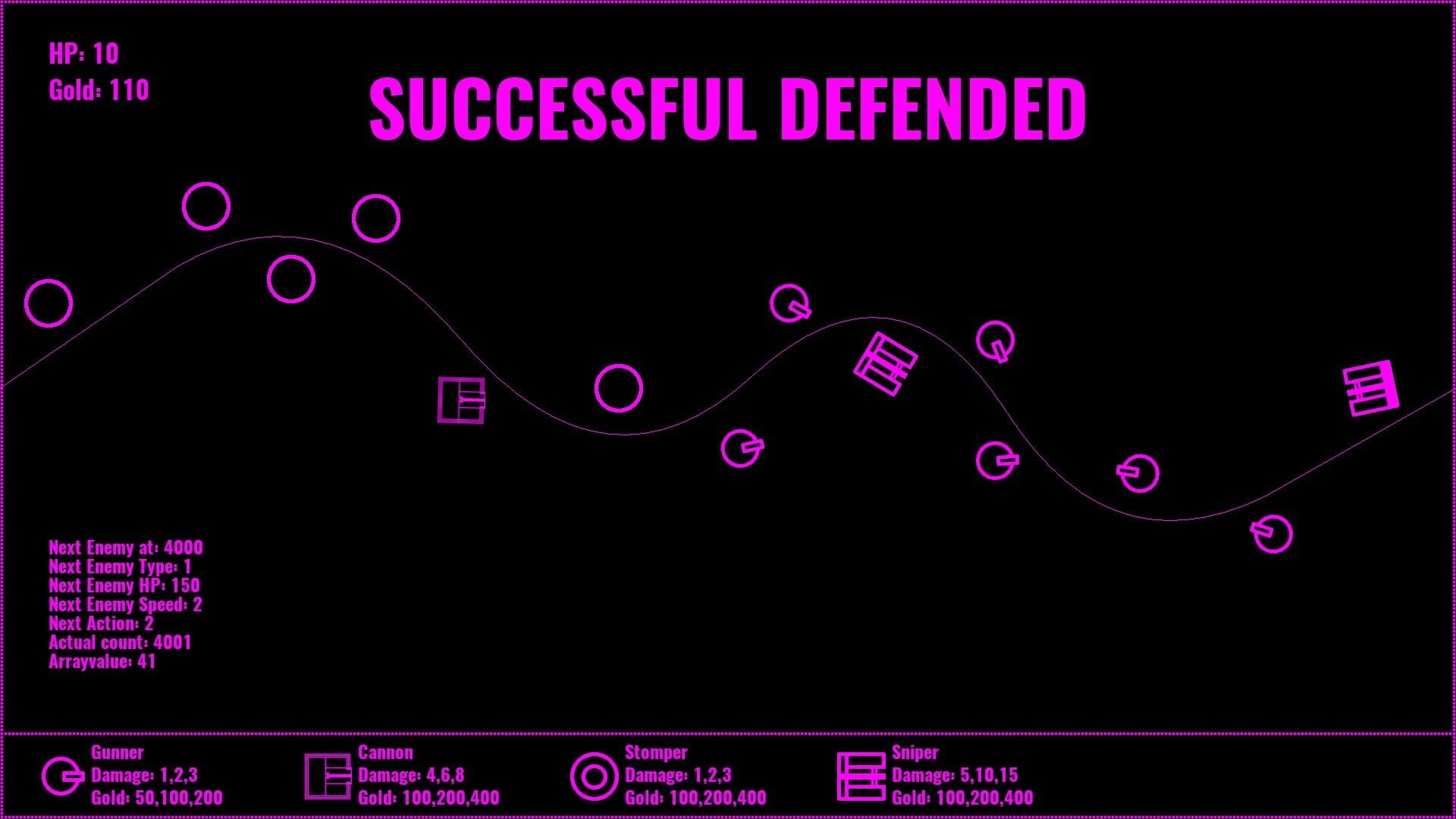 Neon Defense 1 : Pink Power - Screenshot