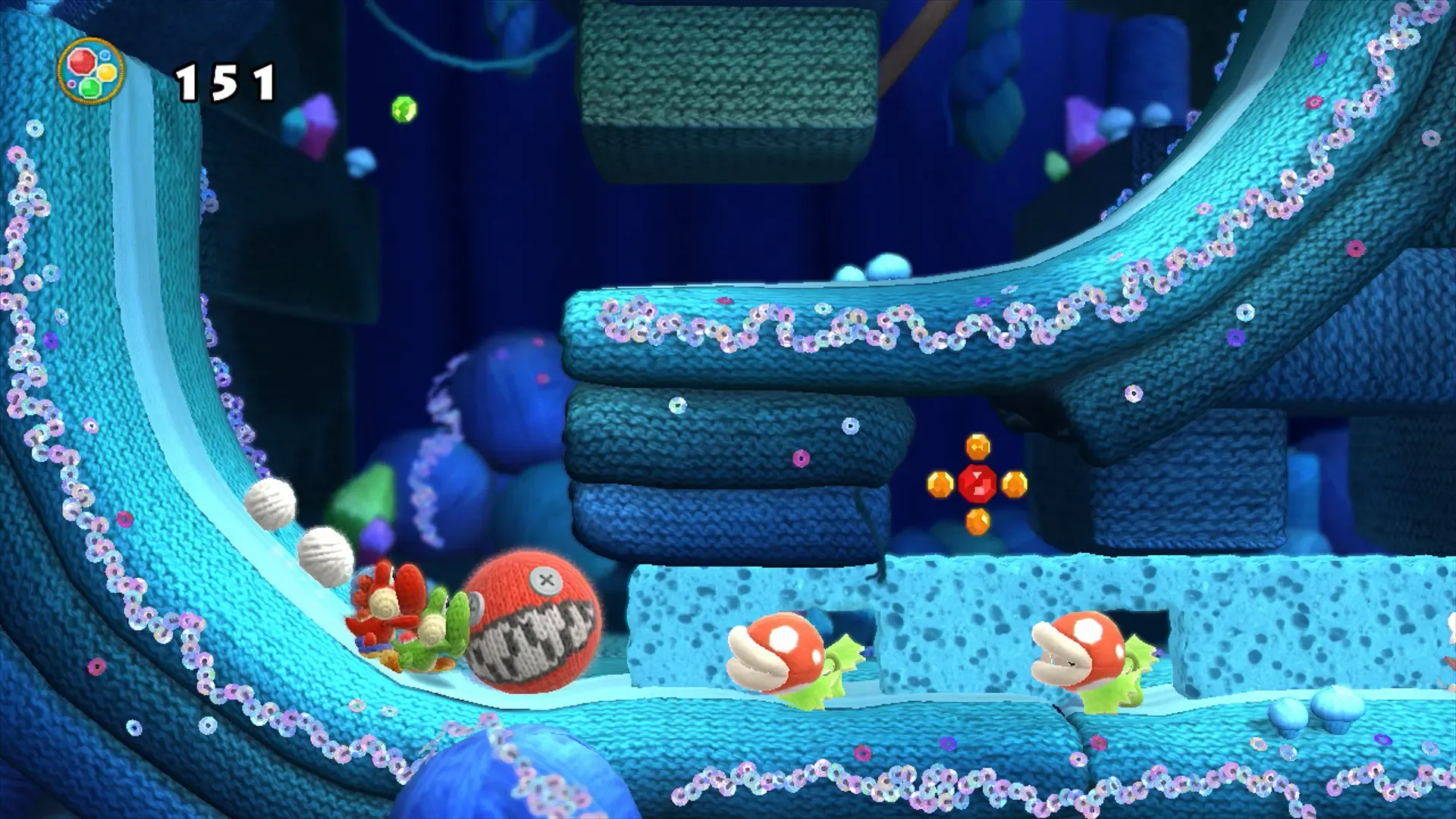 Captura de pantalla - Yoshi's Woolly World