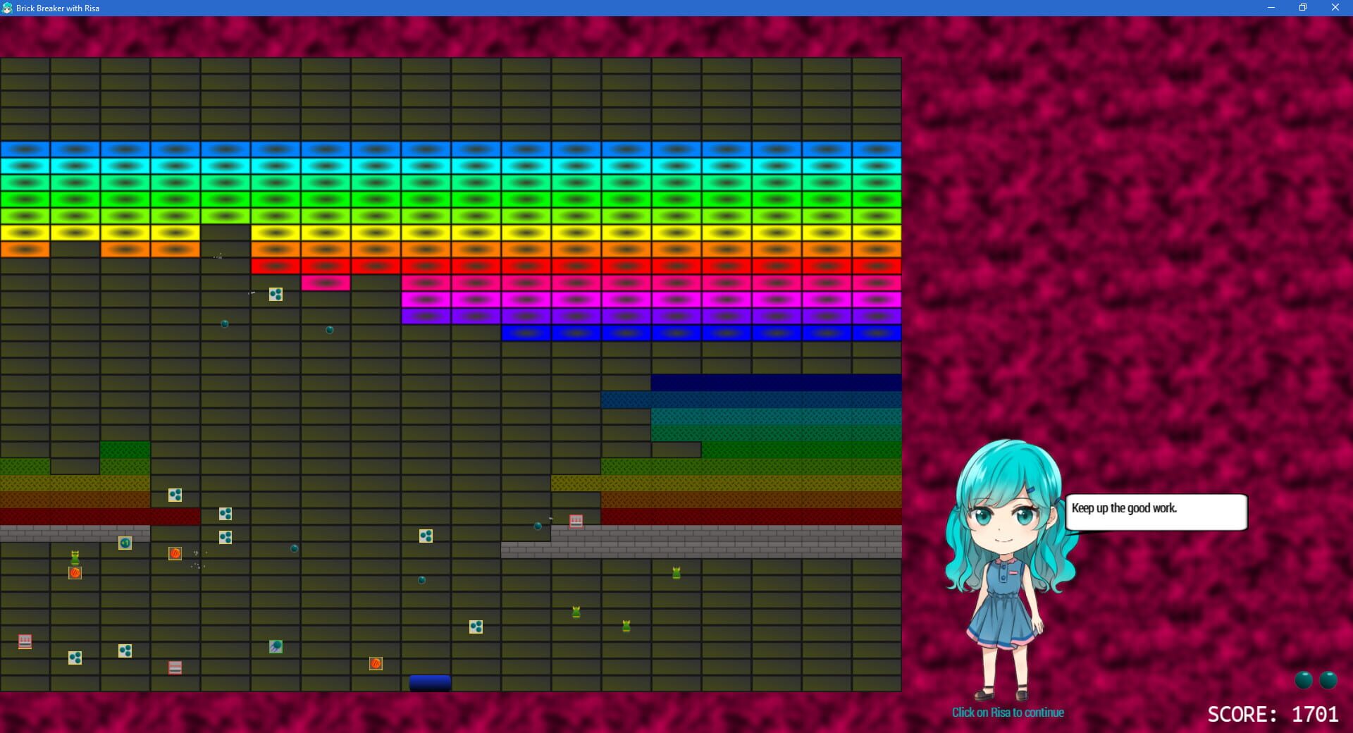 Brick Breaker with Risa - Screenshot