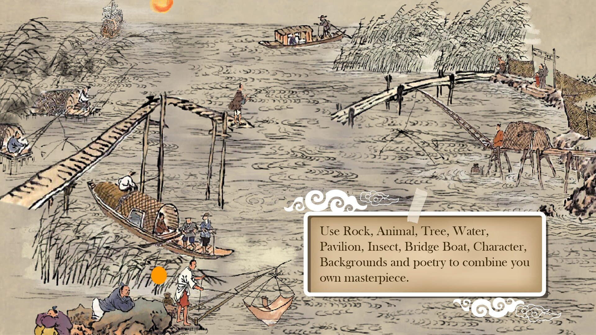 Chinese Ink Painting Puzzle & Creator - Screenshot