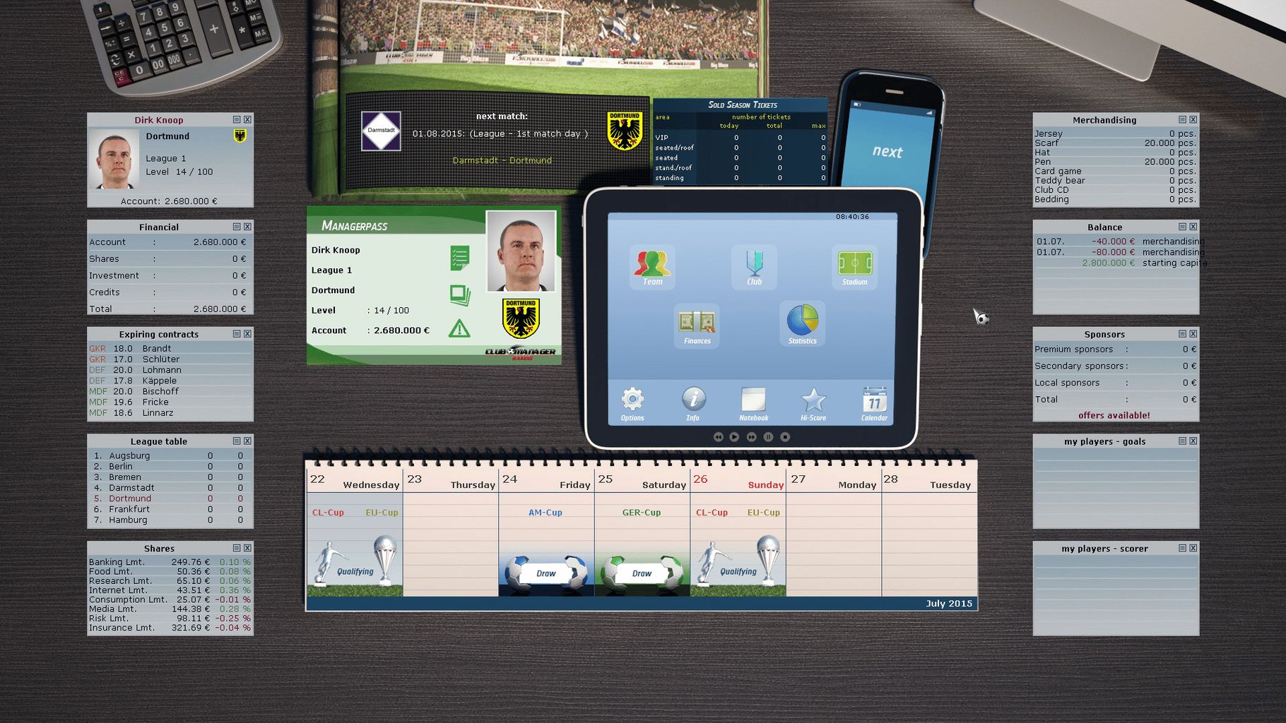 Club Manager 2016 screenshot