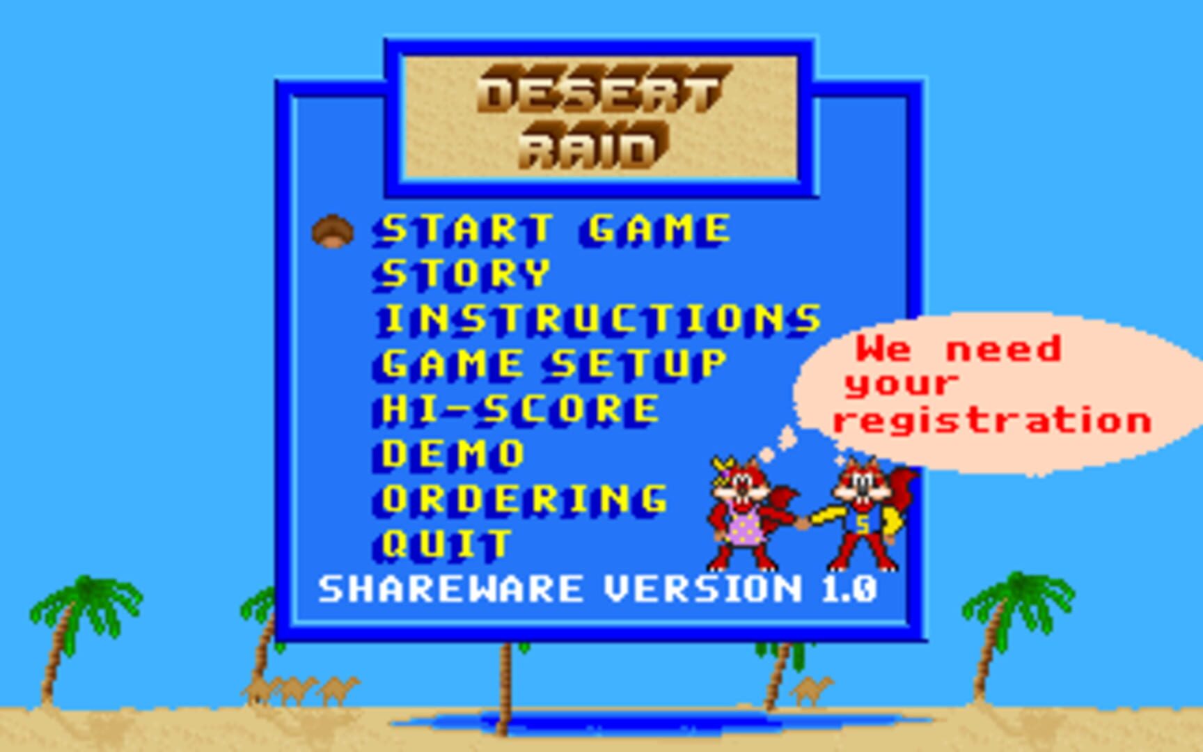 Jeu : Skunny's Desert Raid