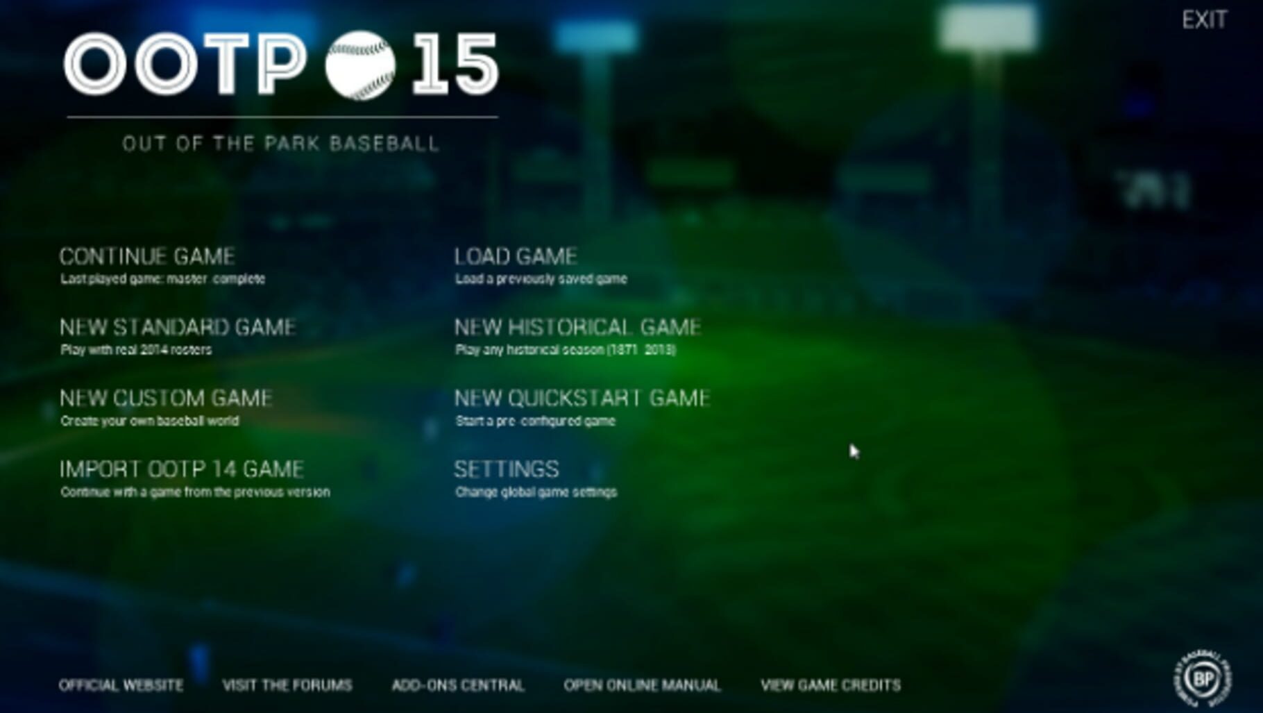 Captura de pantalla - Out of the Park Baseball 15