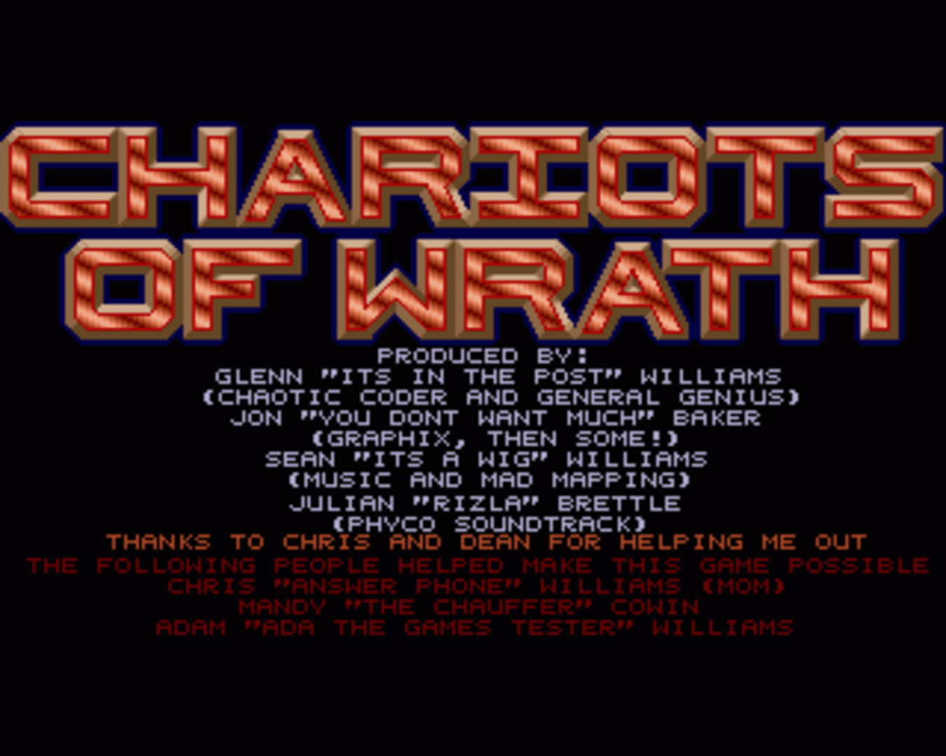 Chariots of Wrath screenshot