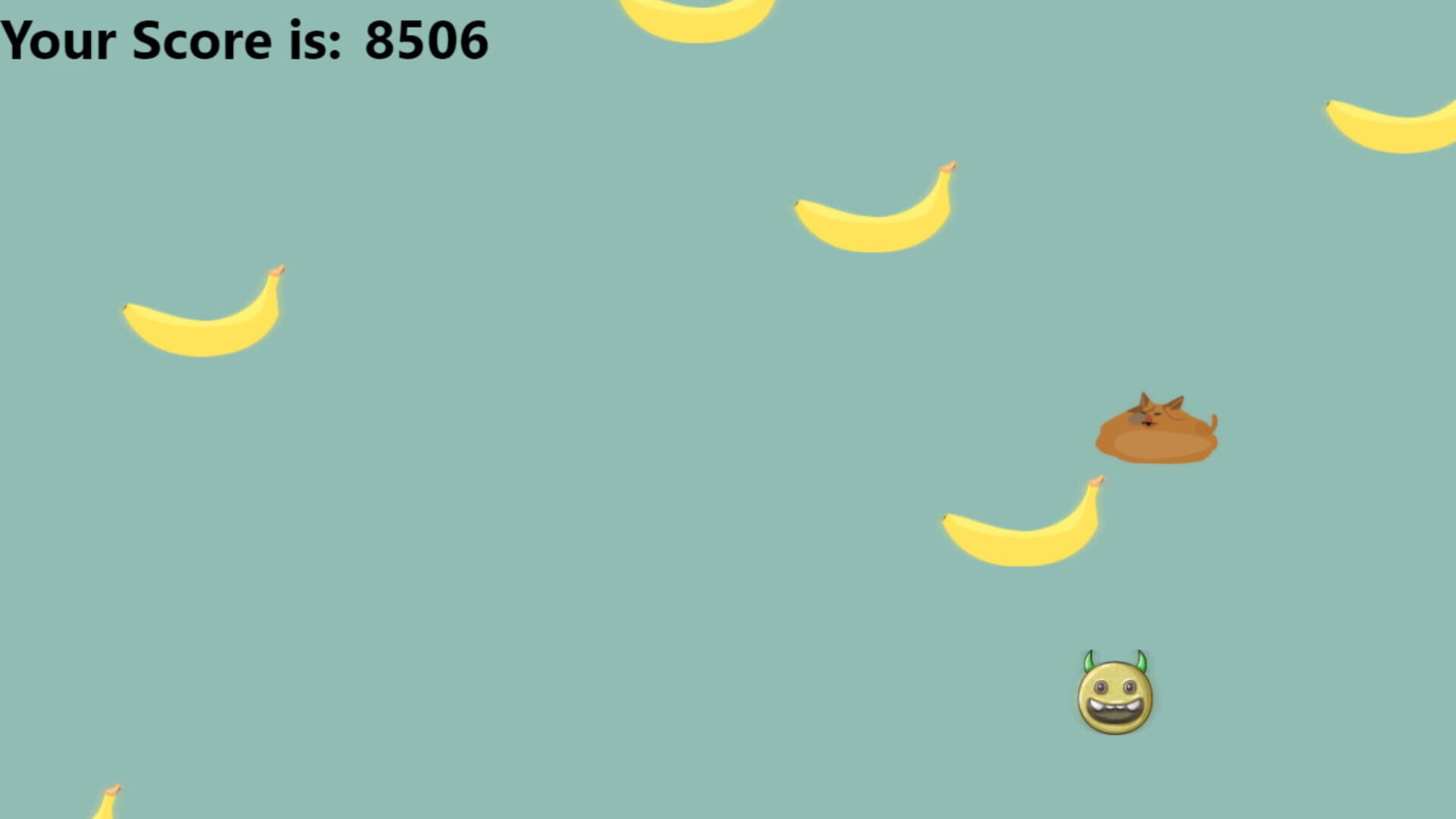 Cat doesn't like banana - Screenshot