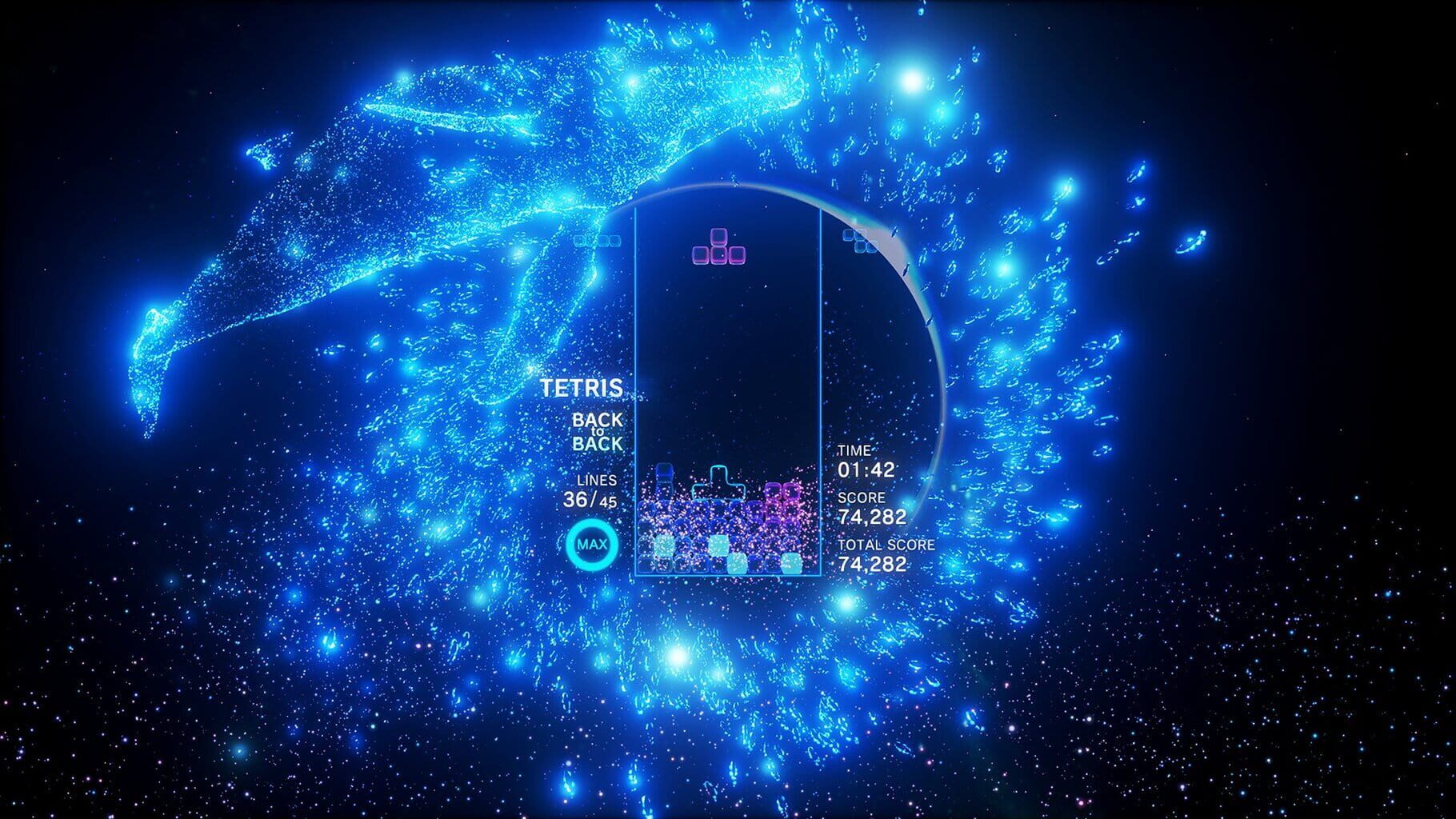 Captura de pantalla - Tetris Effect