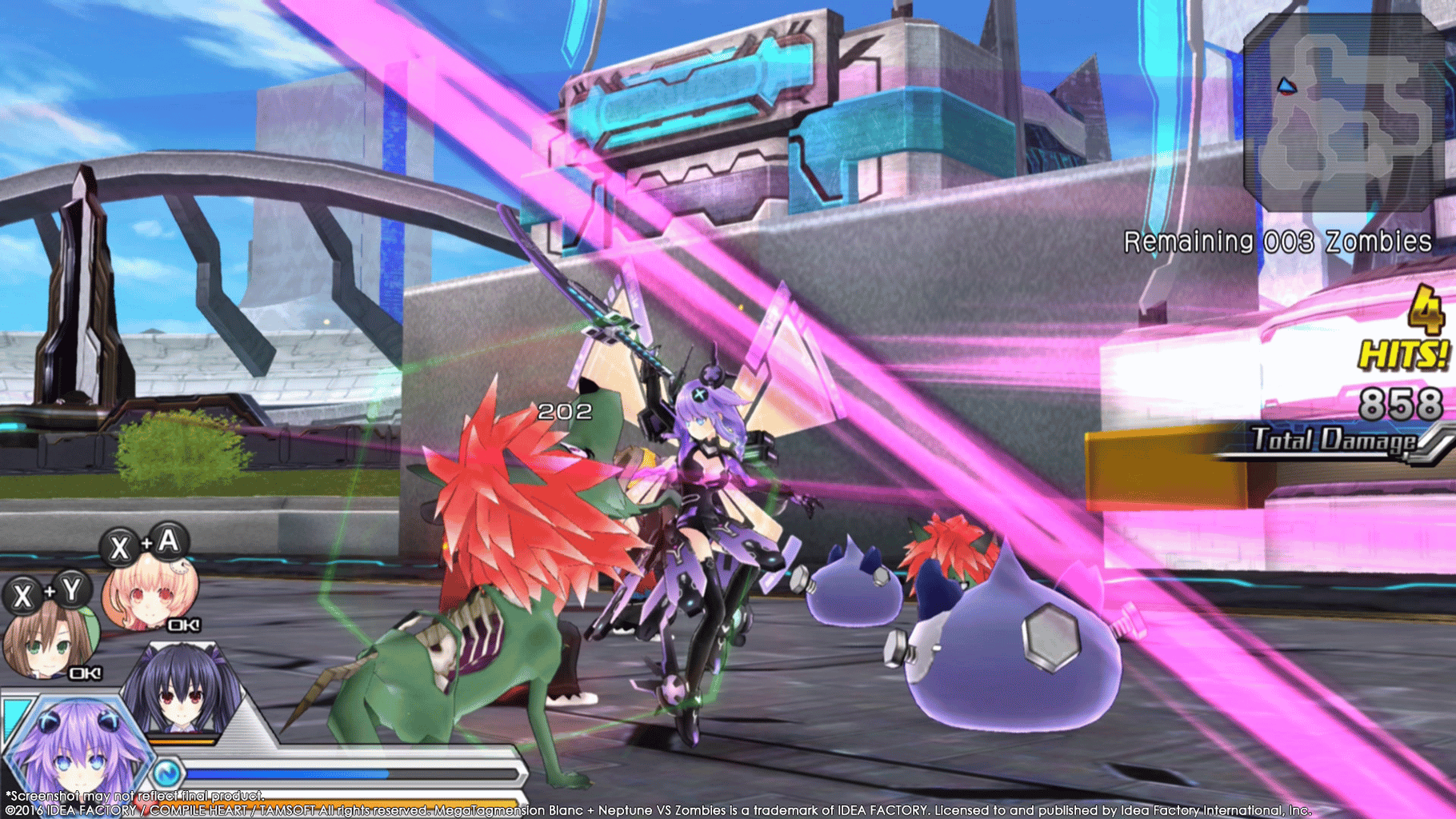 Megatagmension Blanc + Neptune VS Zombies screenshot