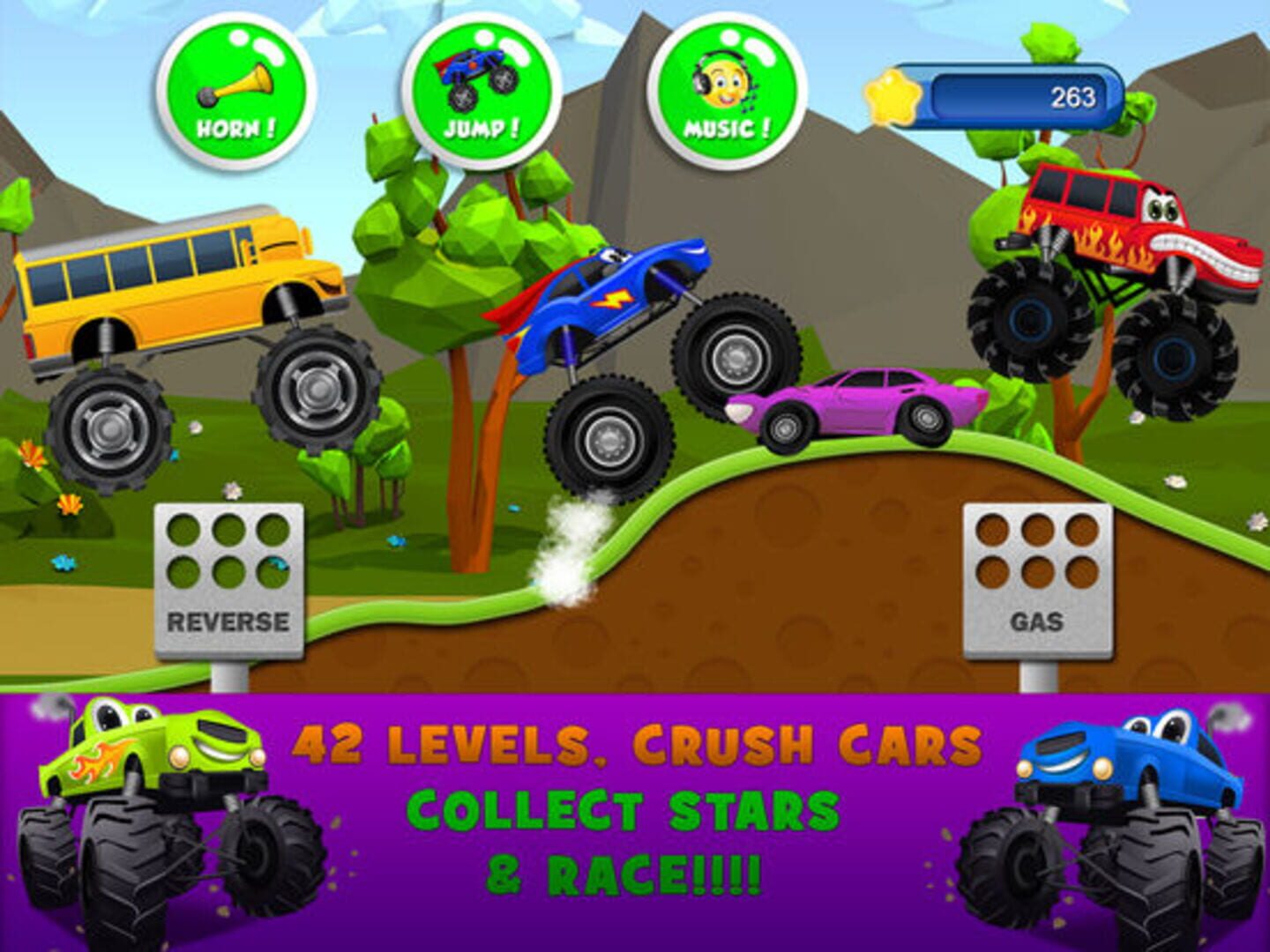 Monster Trucks Kids Racing Game - Screenshot