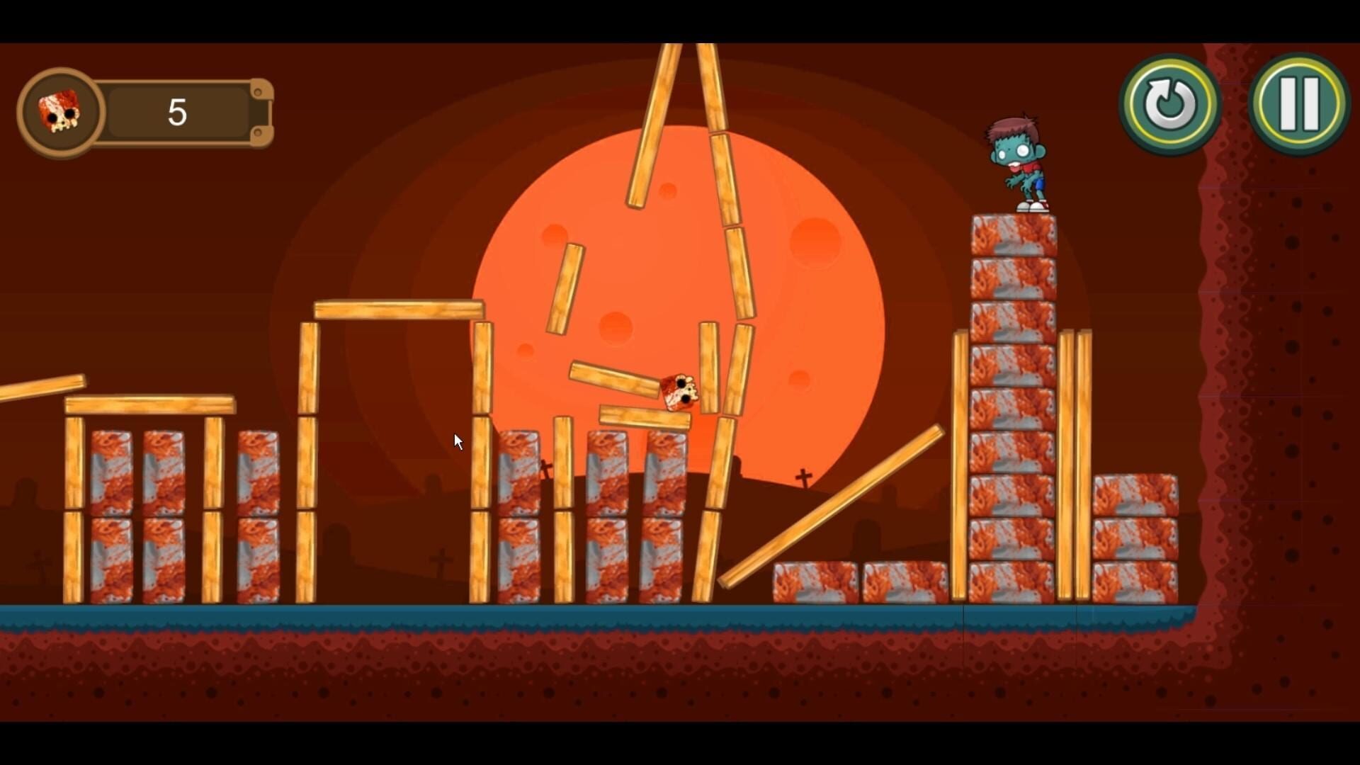 SlingSkull Zombies: The Dawn - Screenshot