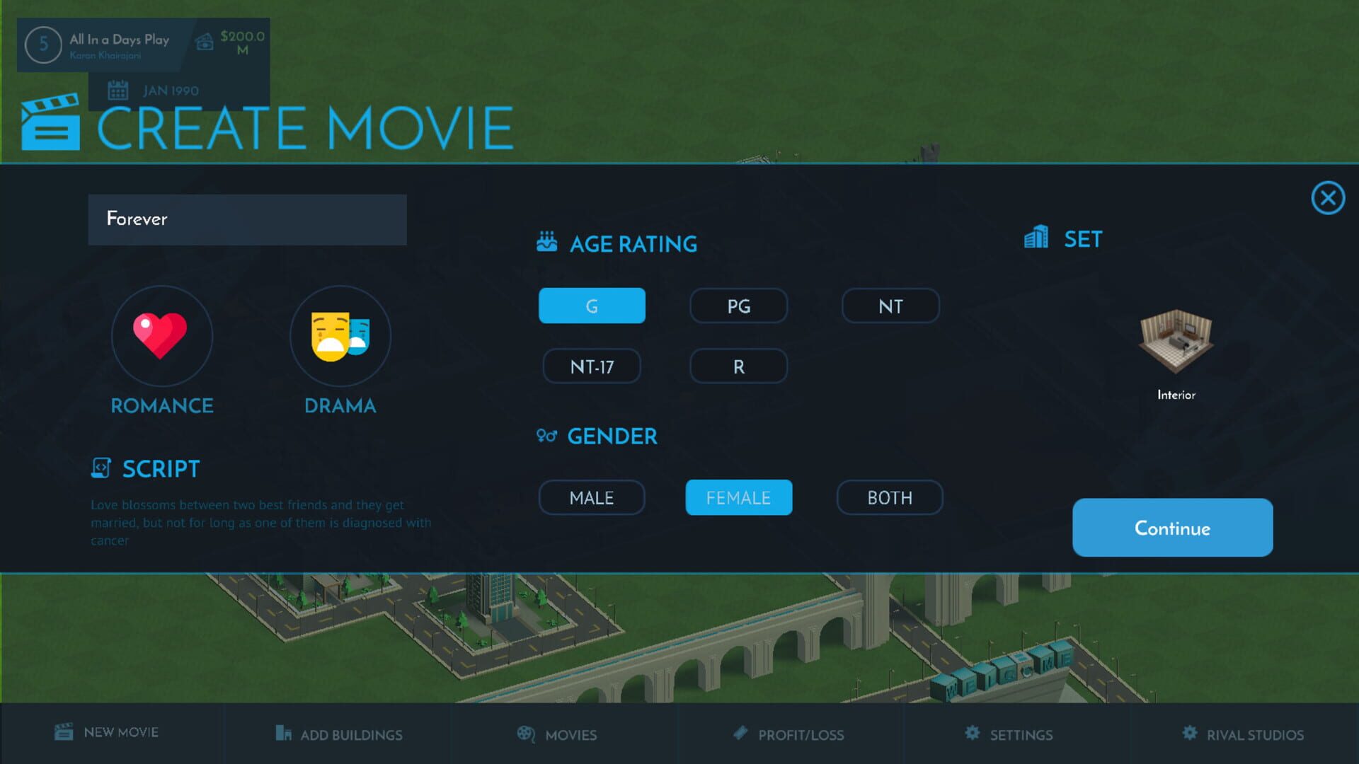 Movie Studio Tycoon - Screenshot